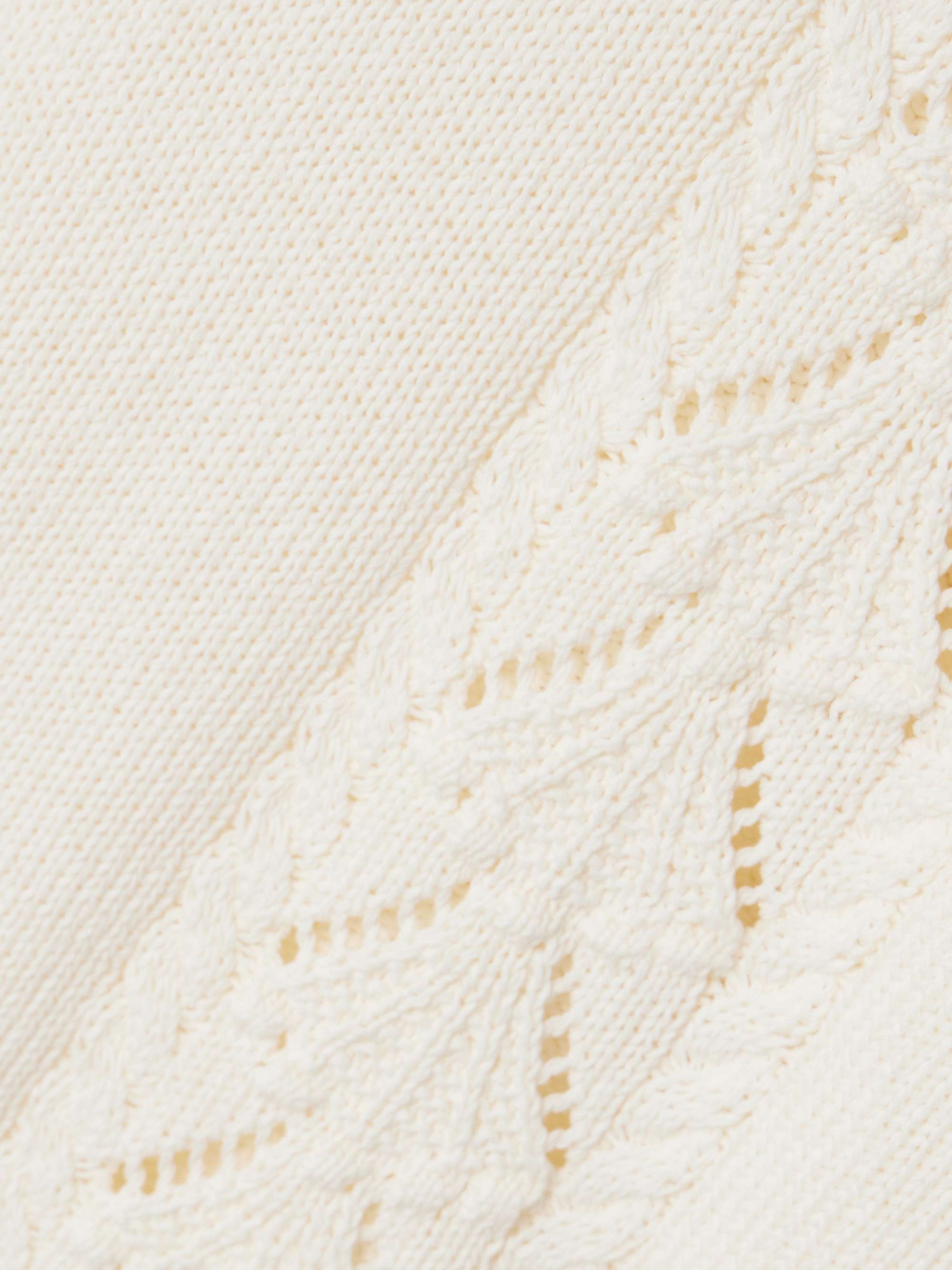 Kina cable and pointelle-knit cotton polo shirt view