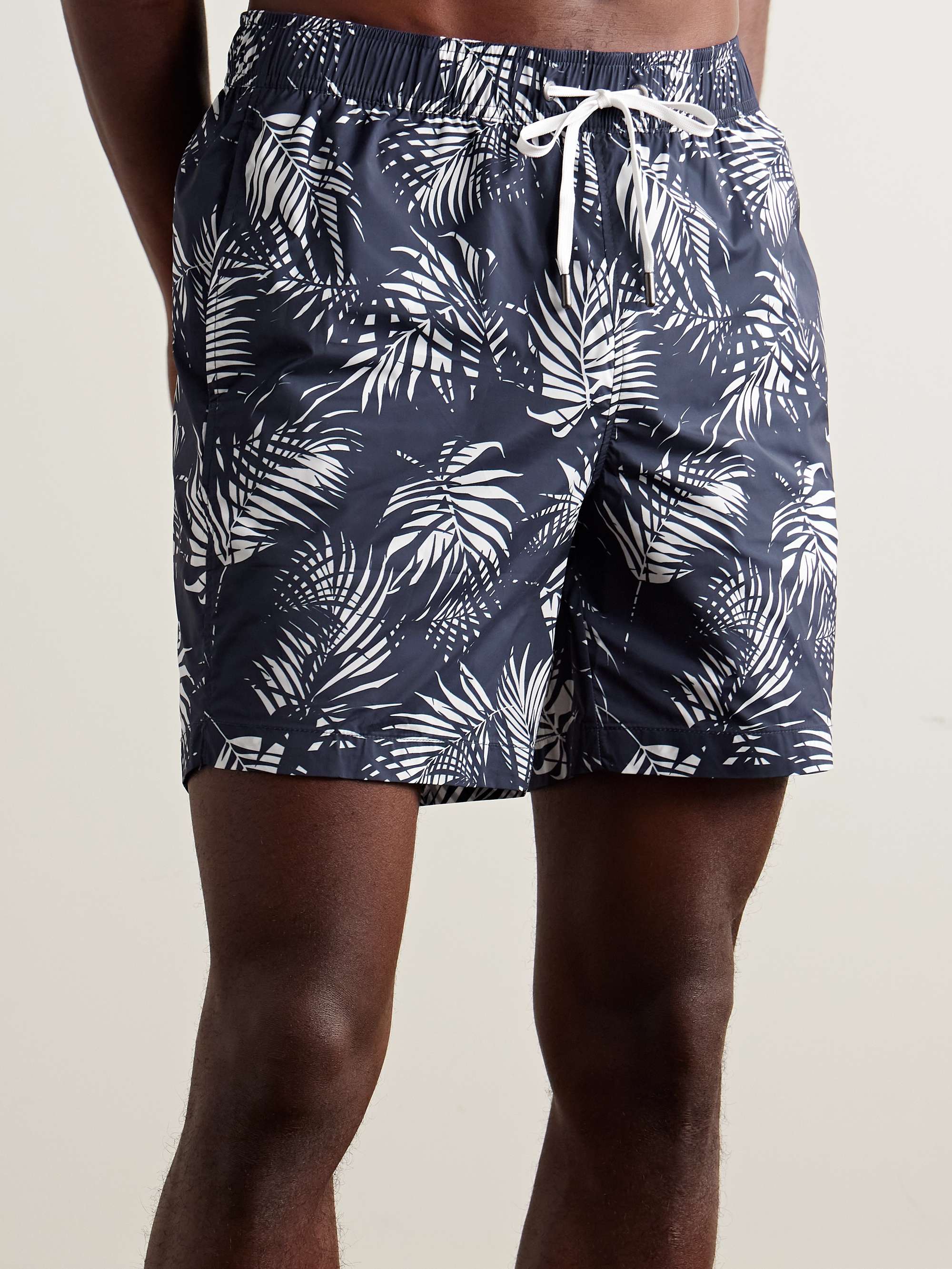 Charles Straight-Leg Mid-Length Printed Swim Shorts view