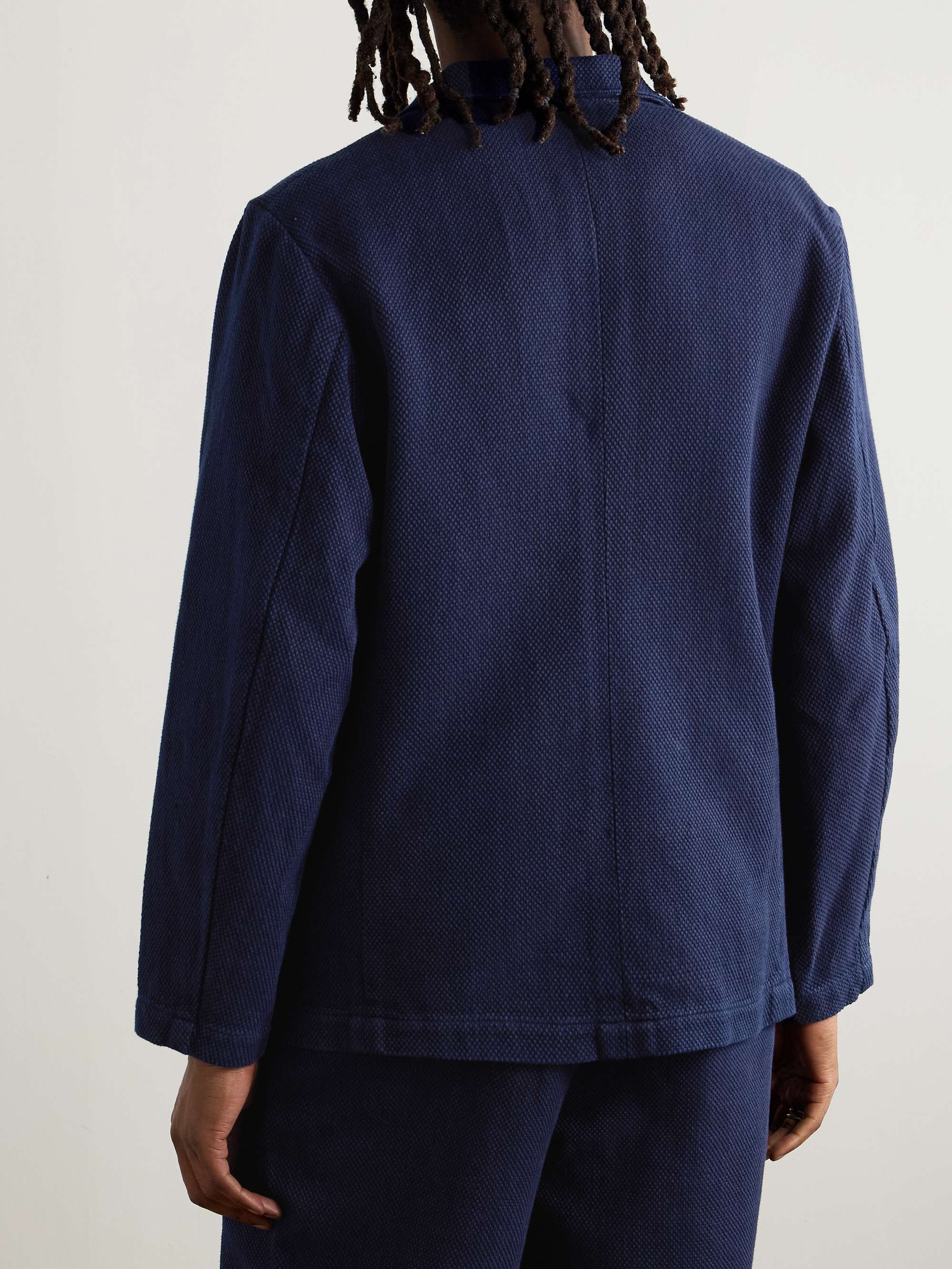Sashiko Indigo-Dyed Cotton Suit Jacket view