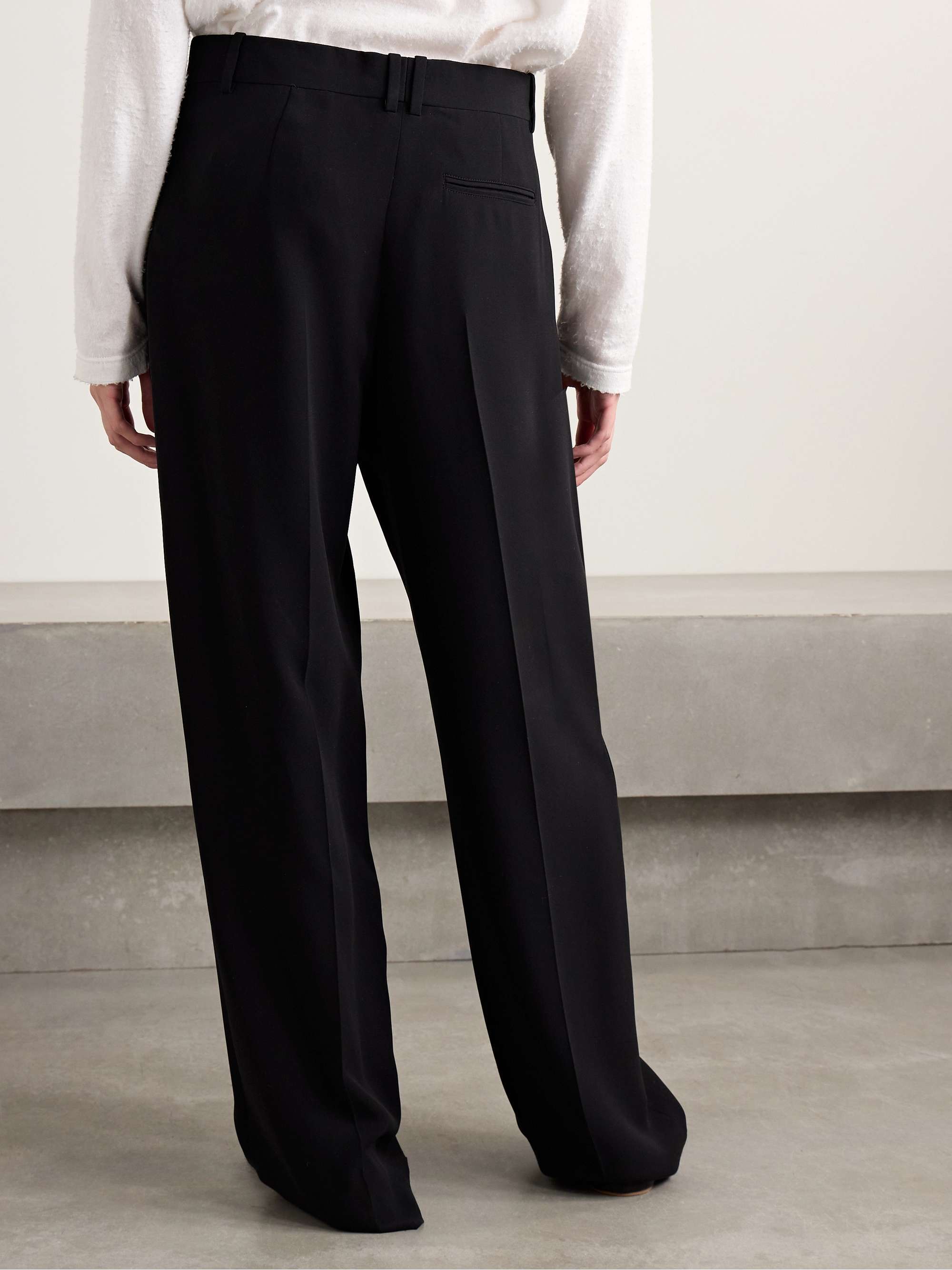 Alfidis pleated cotton-crepe wide-leg pants view