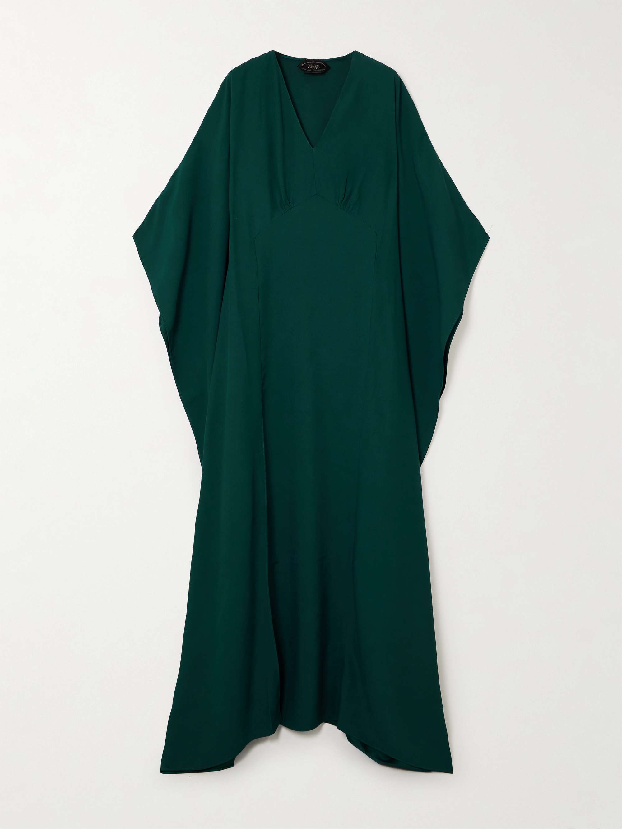 Obsession satin-trimmed crepe gown view