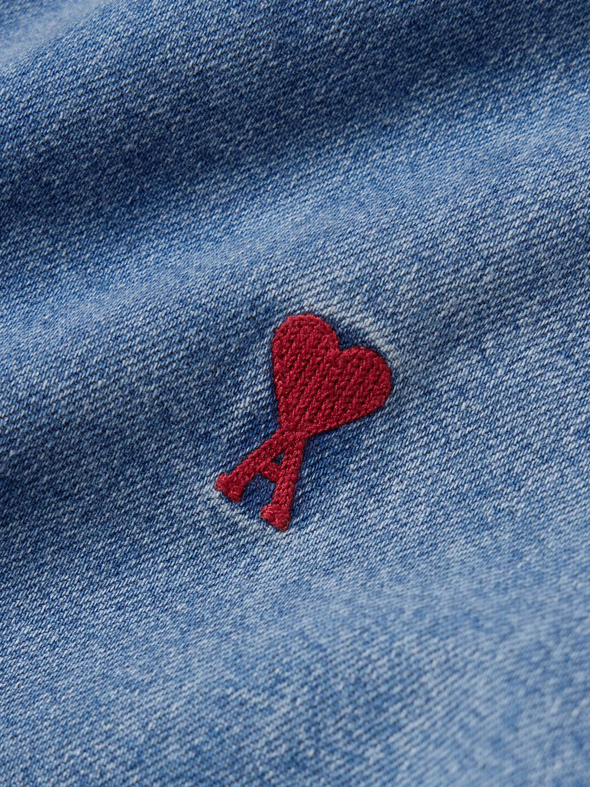 Logo-Embroidered Button-Down Collar Denim Shirt view