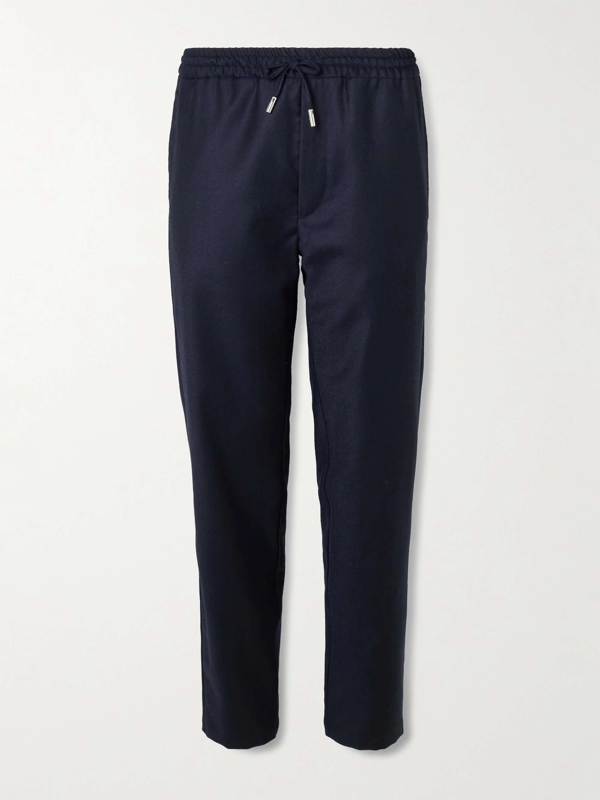 James Slim-Fit Wool-Flannel Drawstring Suit Trousers view