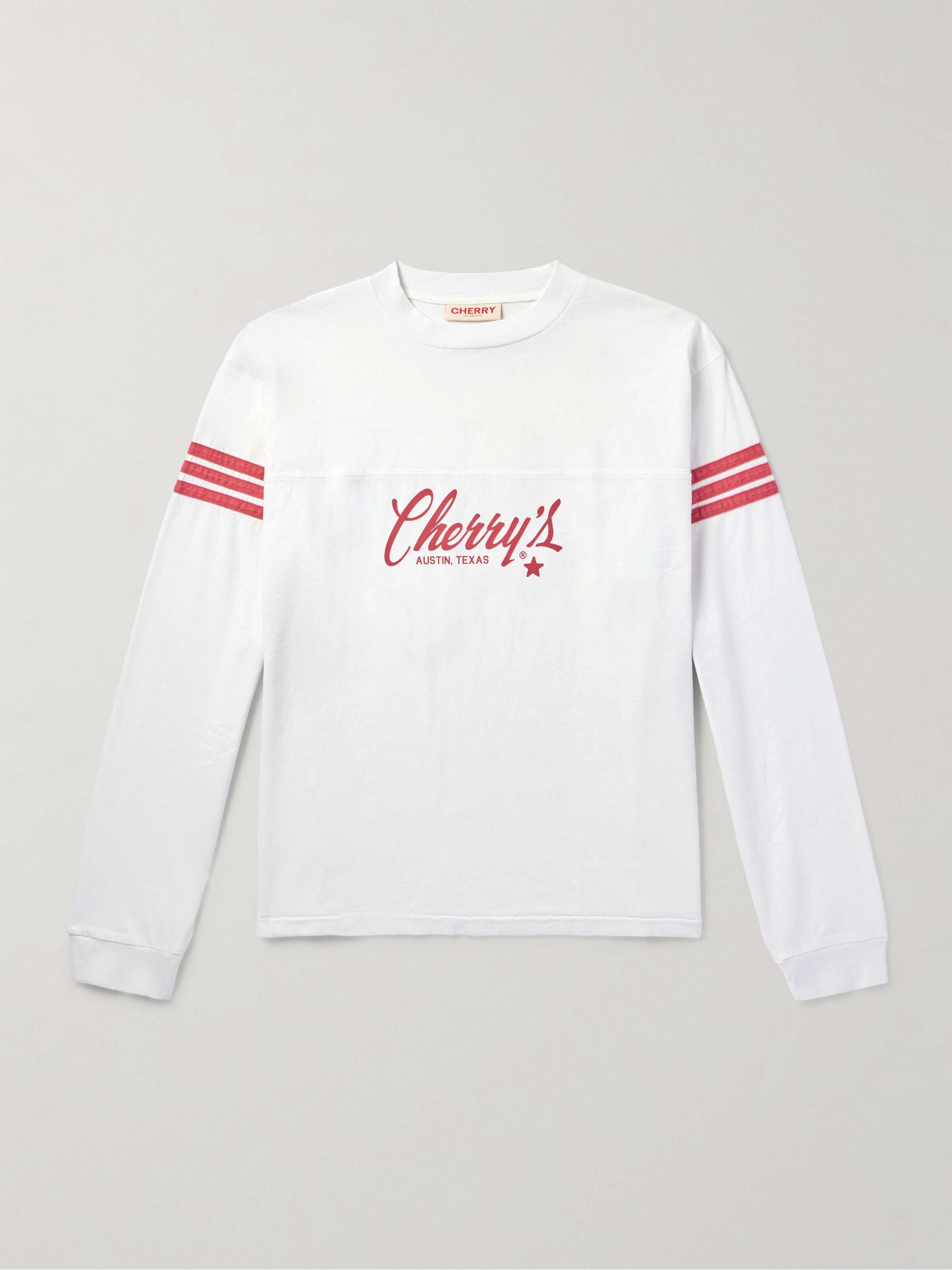 Austin Striped Logo-Print Cotton-Jersey T-Shirt view