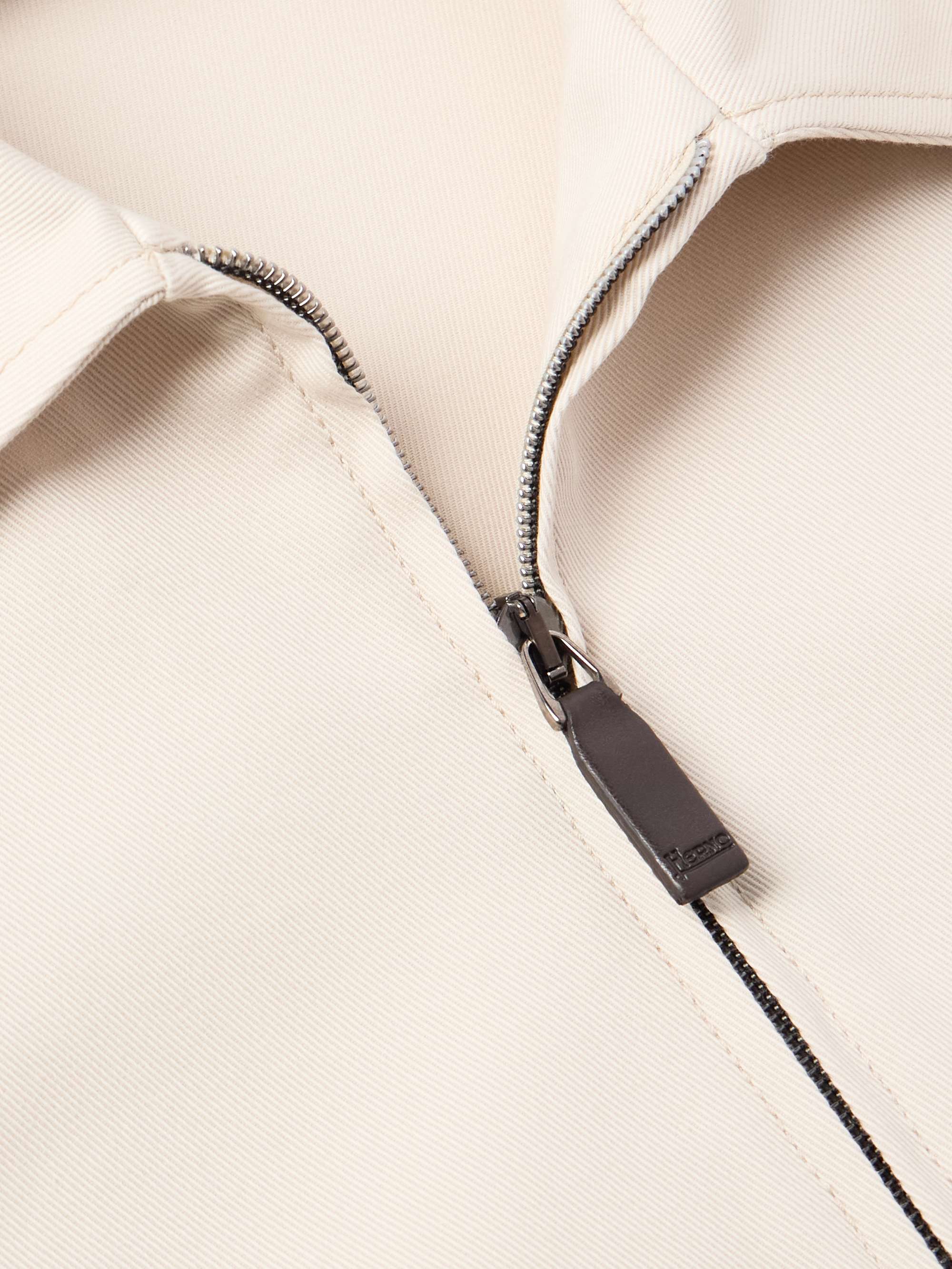 Cotton-Blend Twill Bomber Jacket view