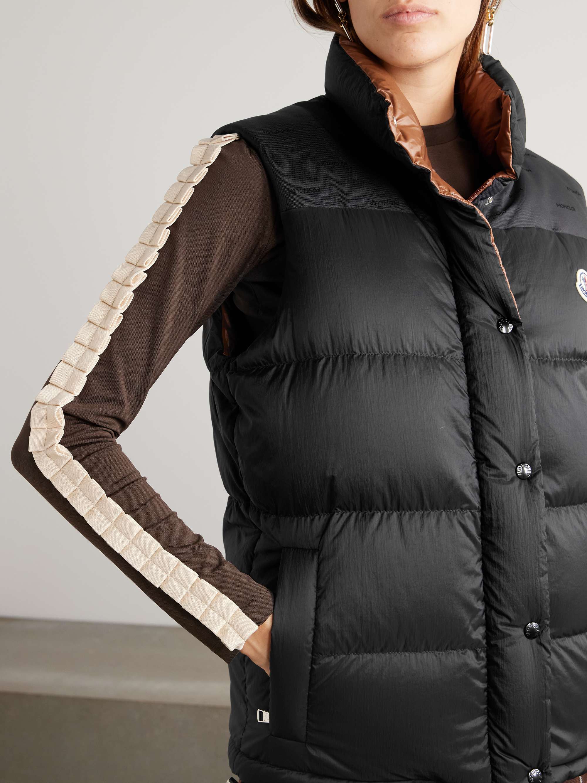 Verone reversible jacquard-trimmed quilted shell down jacket view