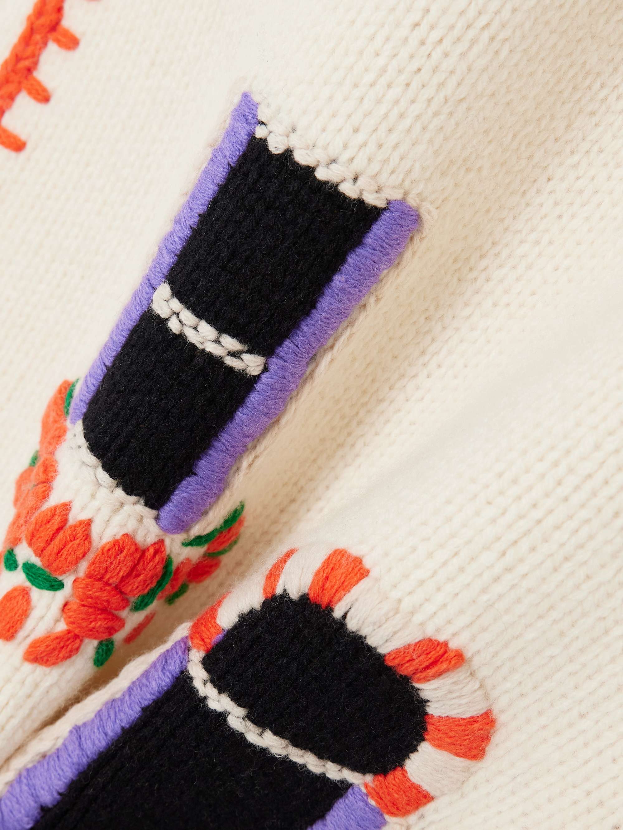 House intarsia-knit wool polo sweater view