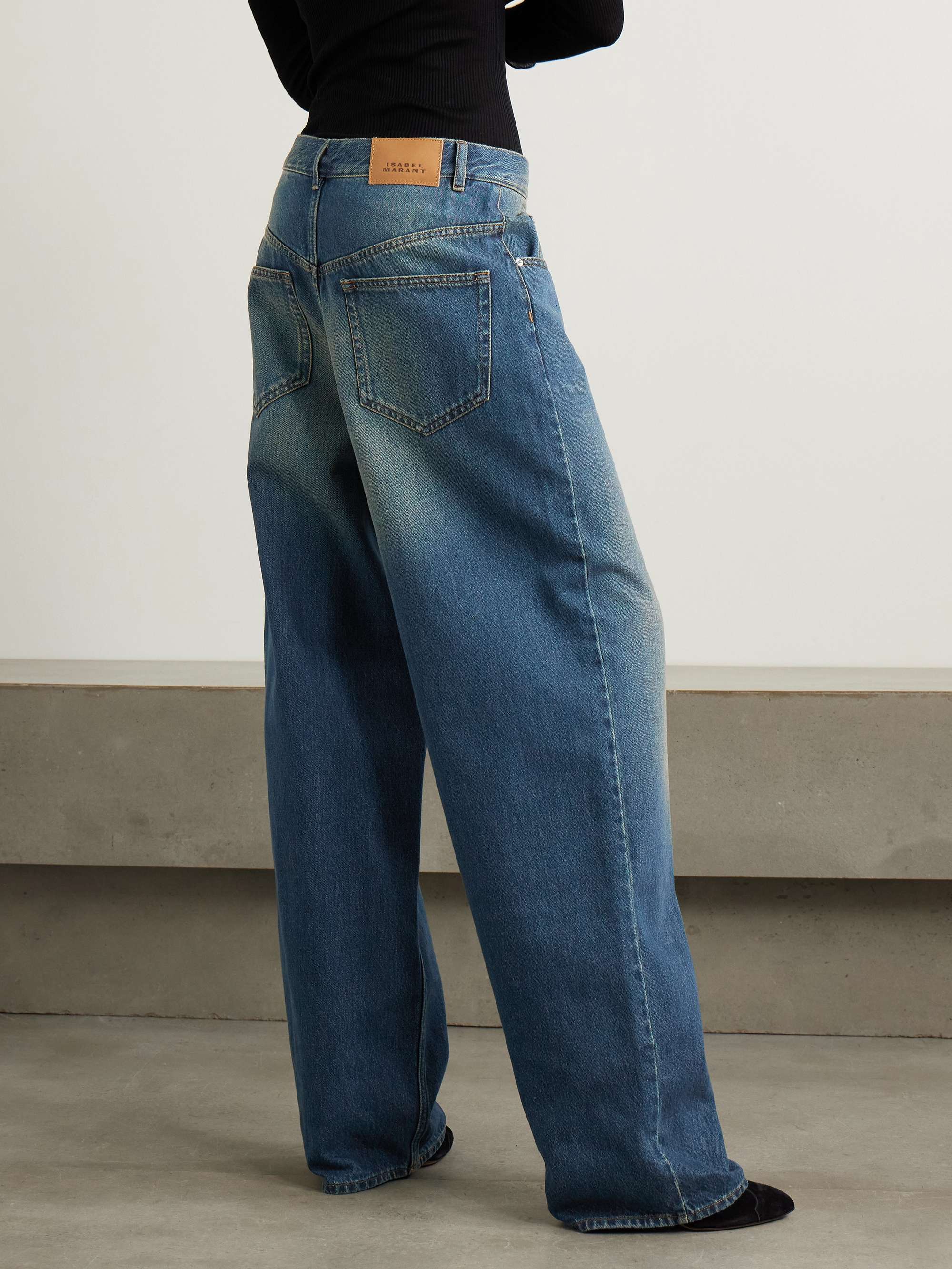 Joanny mid-rise wide-leg jeans view