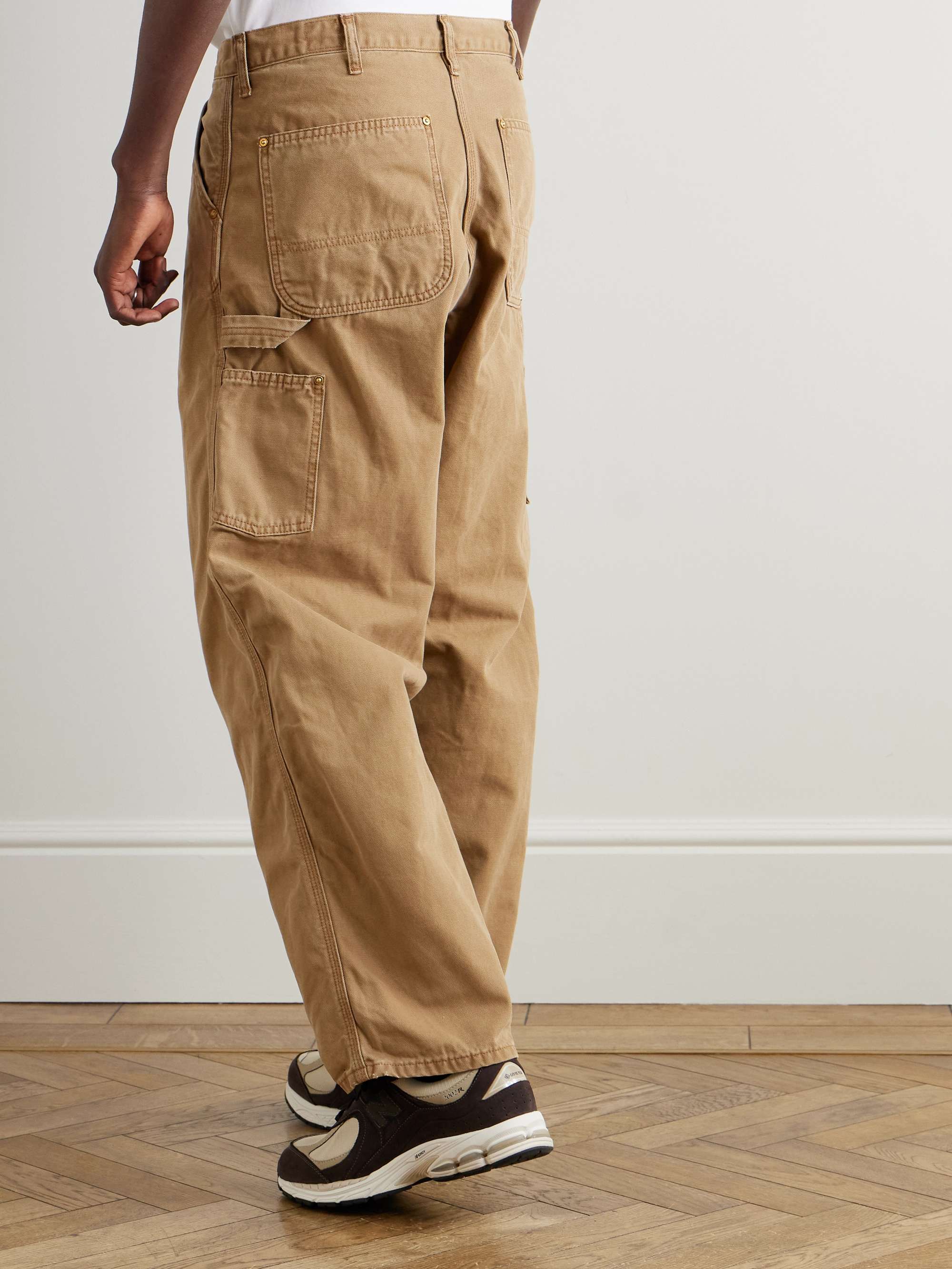 Straight-Leg Cotton-Canvas Trousers view