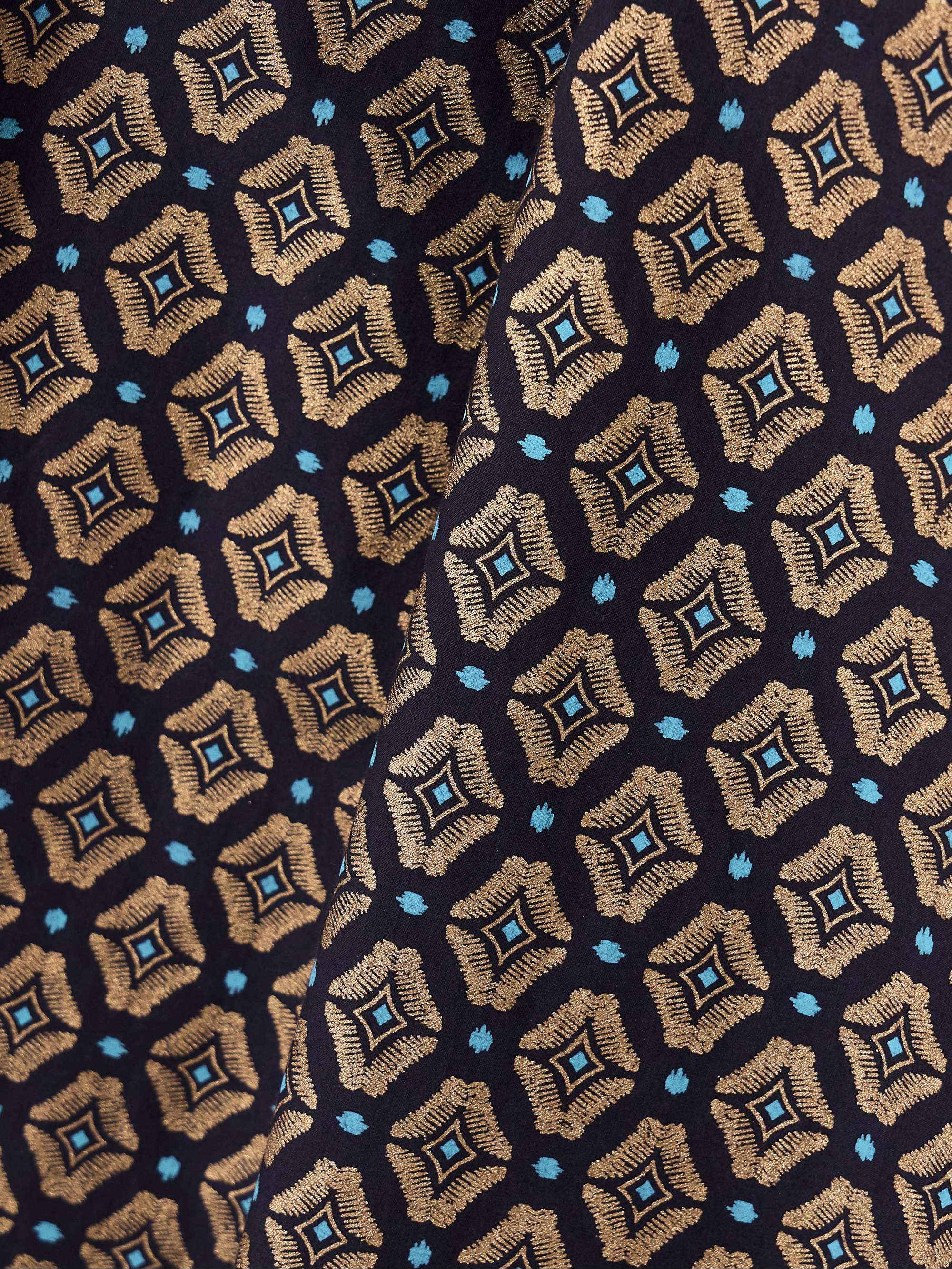 Charlie metallic printed cotton flared pants view