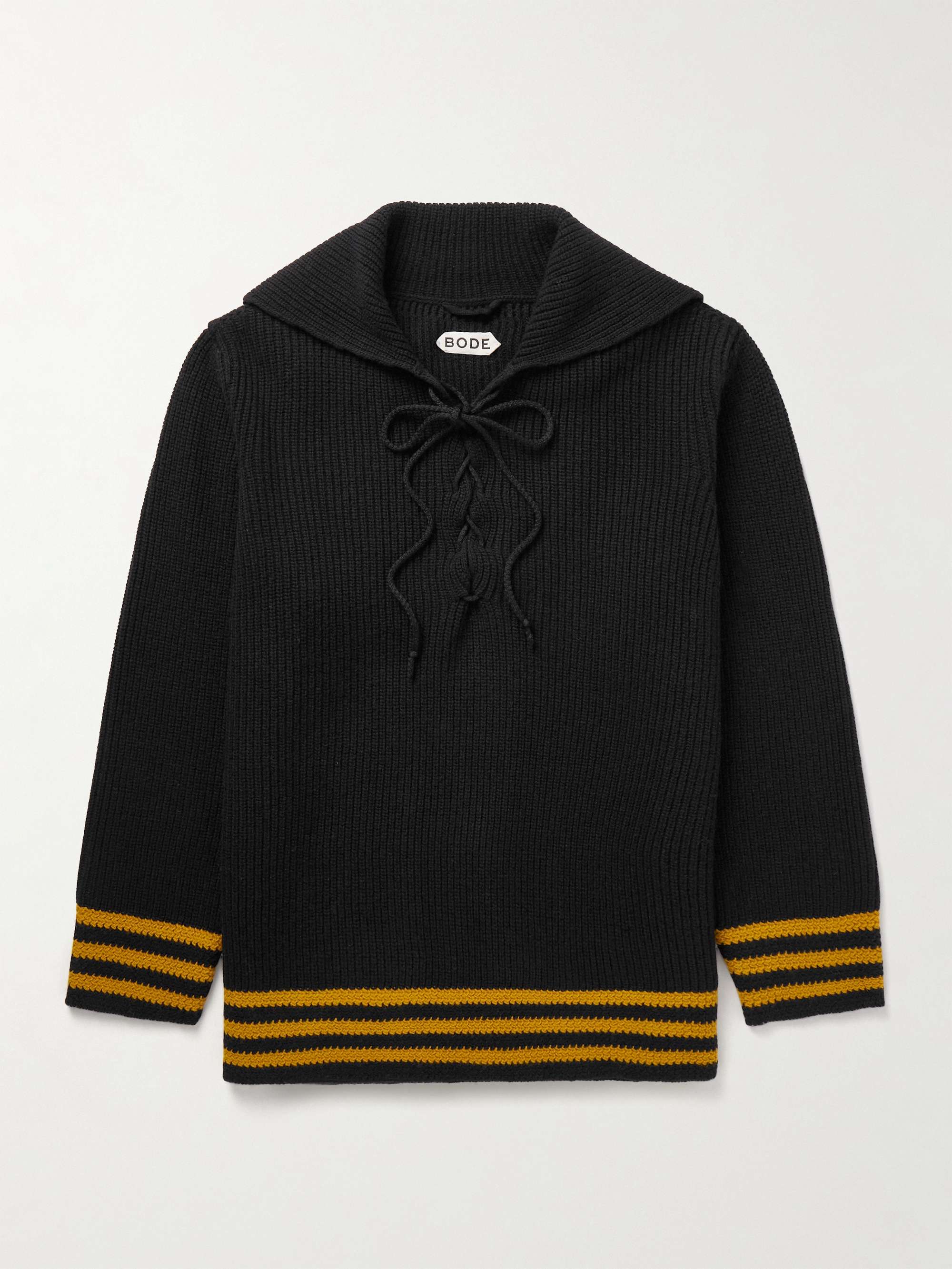 Deck Striped Ribbed Wool Sweater view