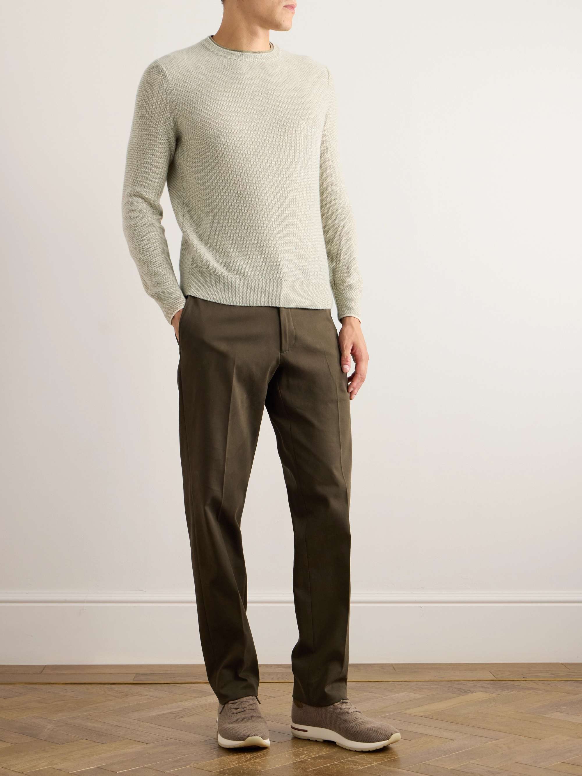 Honeycomb-Knit Cashmere Sweater view