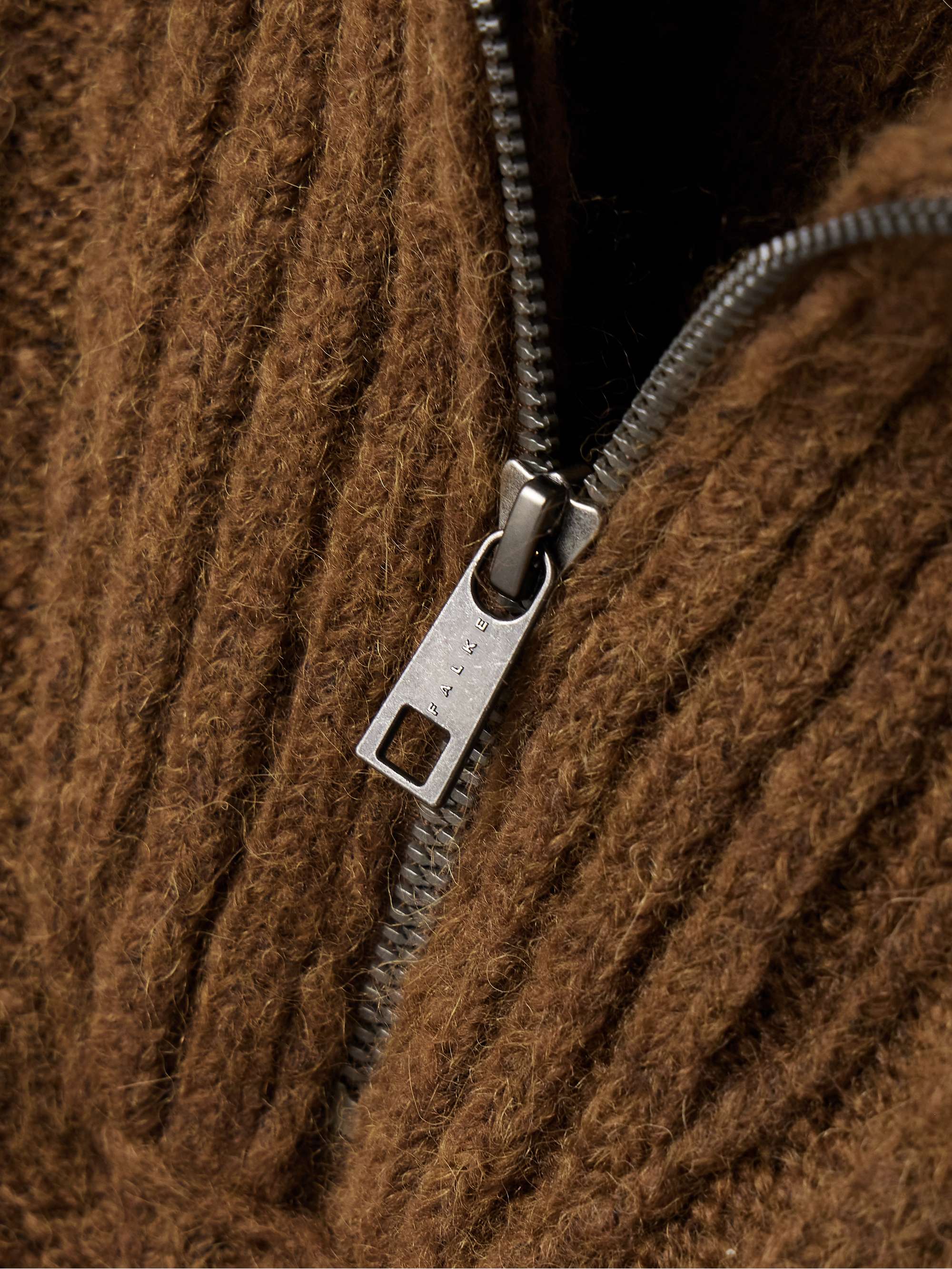 Troyer cable-knit wool-blend sweater view