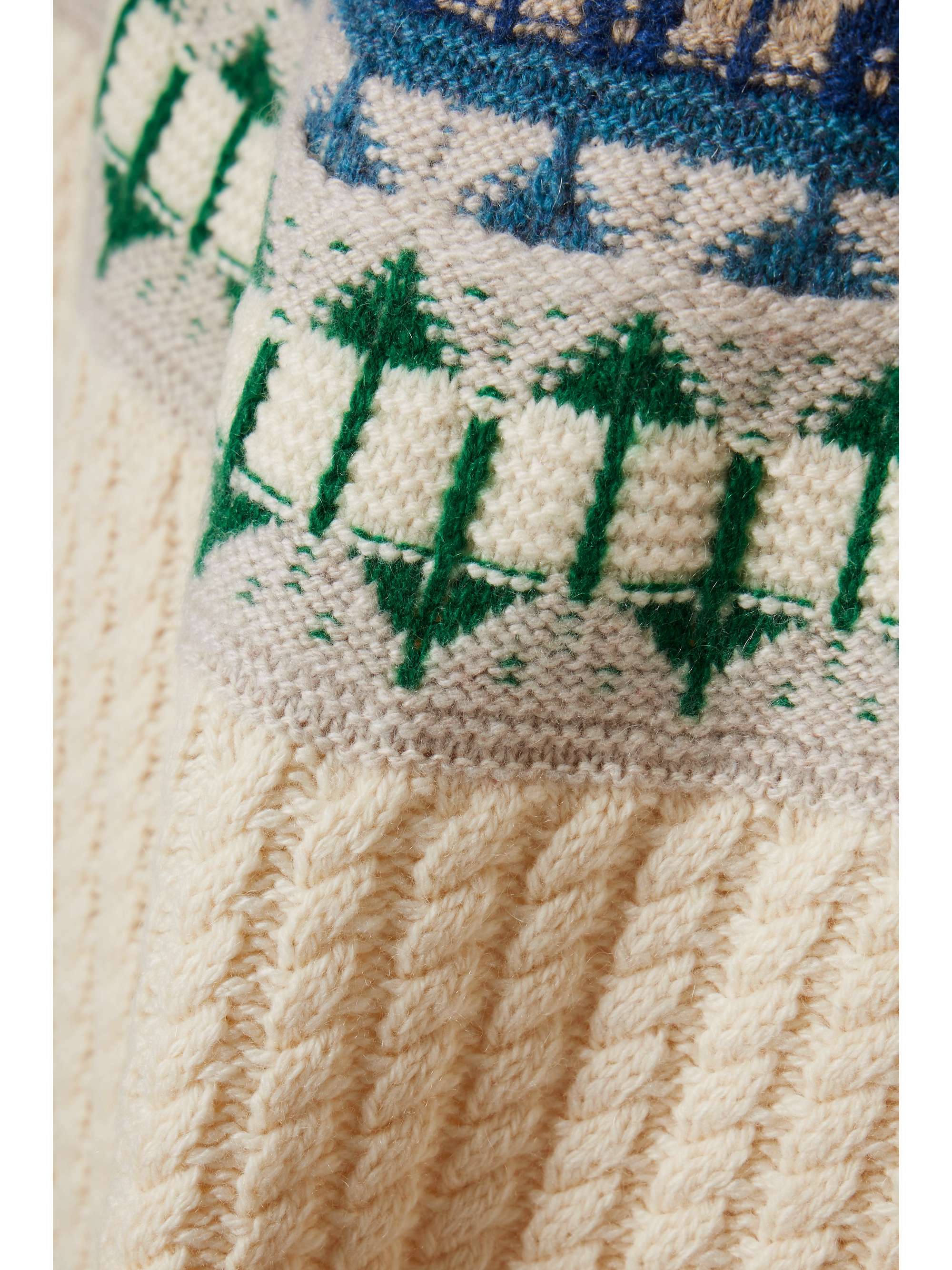 Noel Fair Isle cable-knit cashmere sweater view
