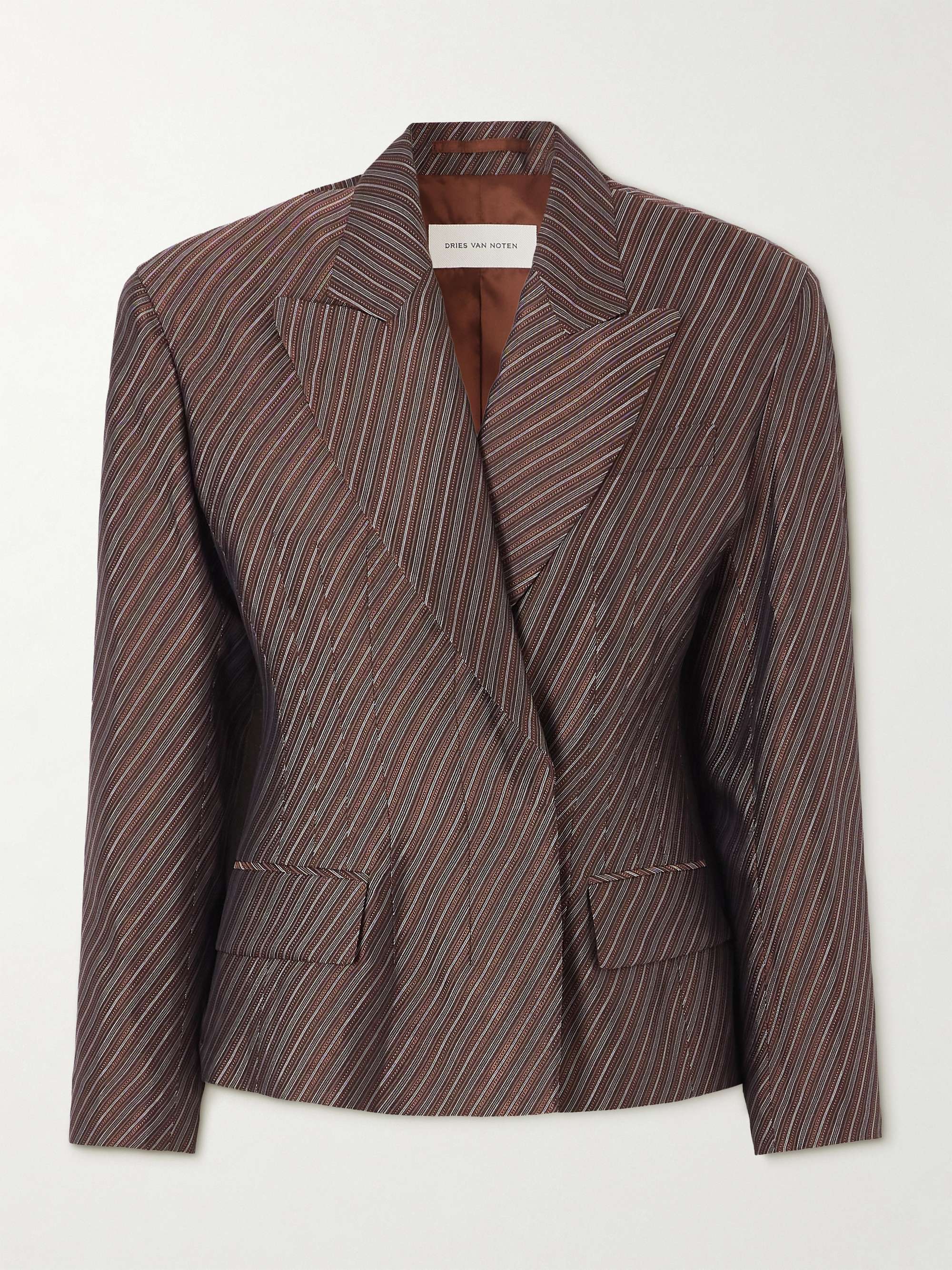 Striped jacquard blazer view