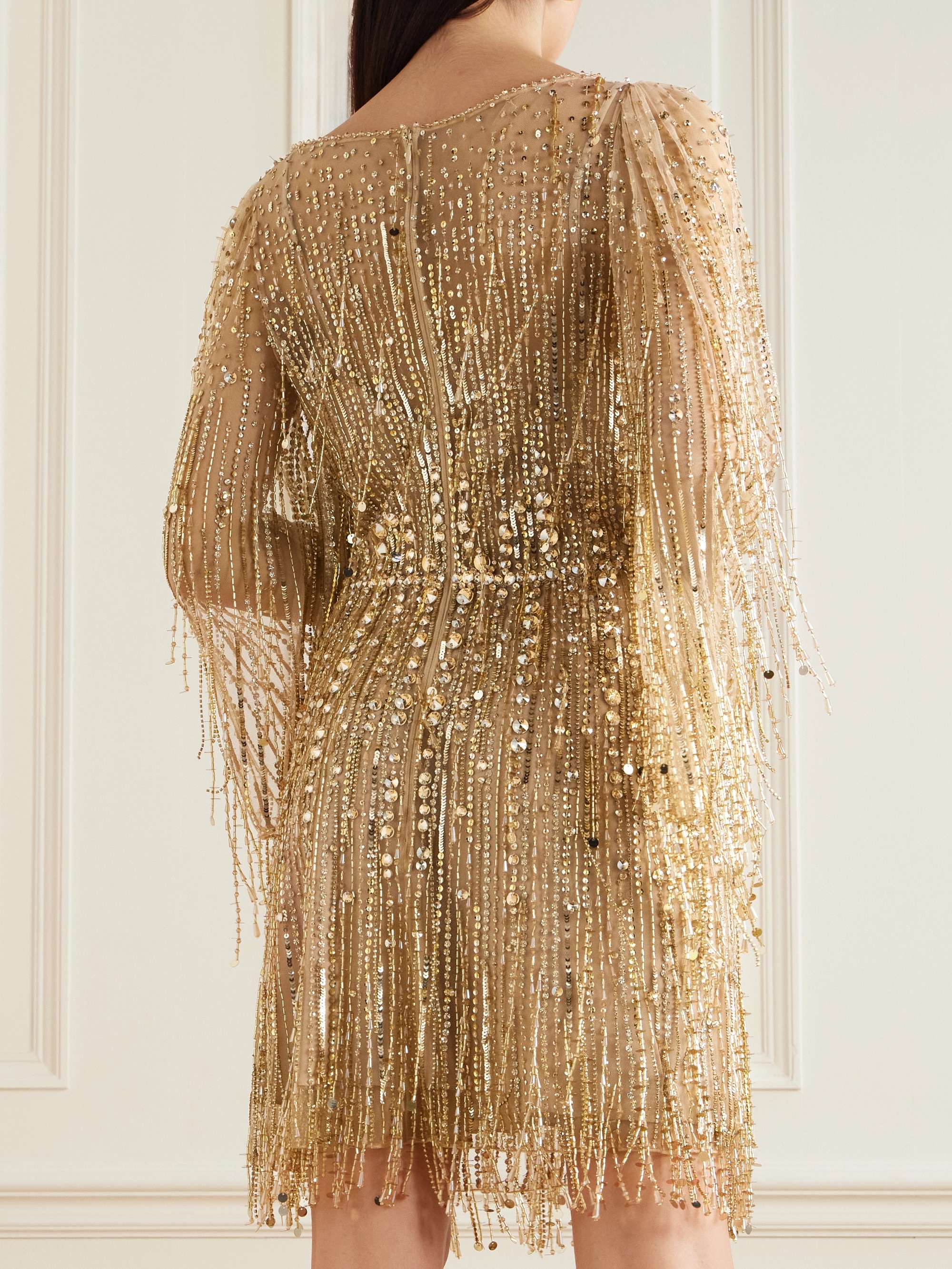 Dazzle sequin-embellished tulle mini dress view