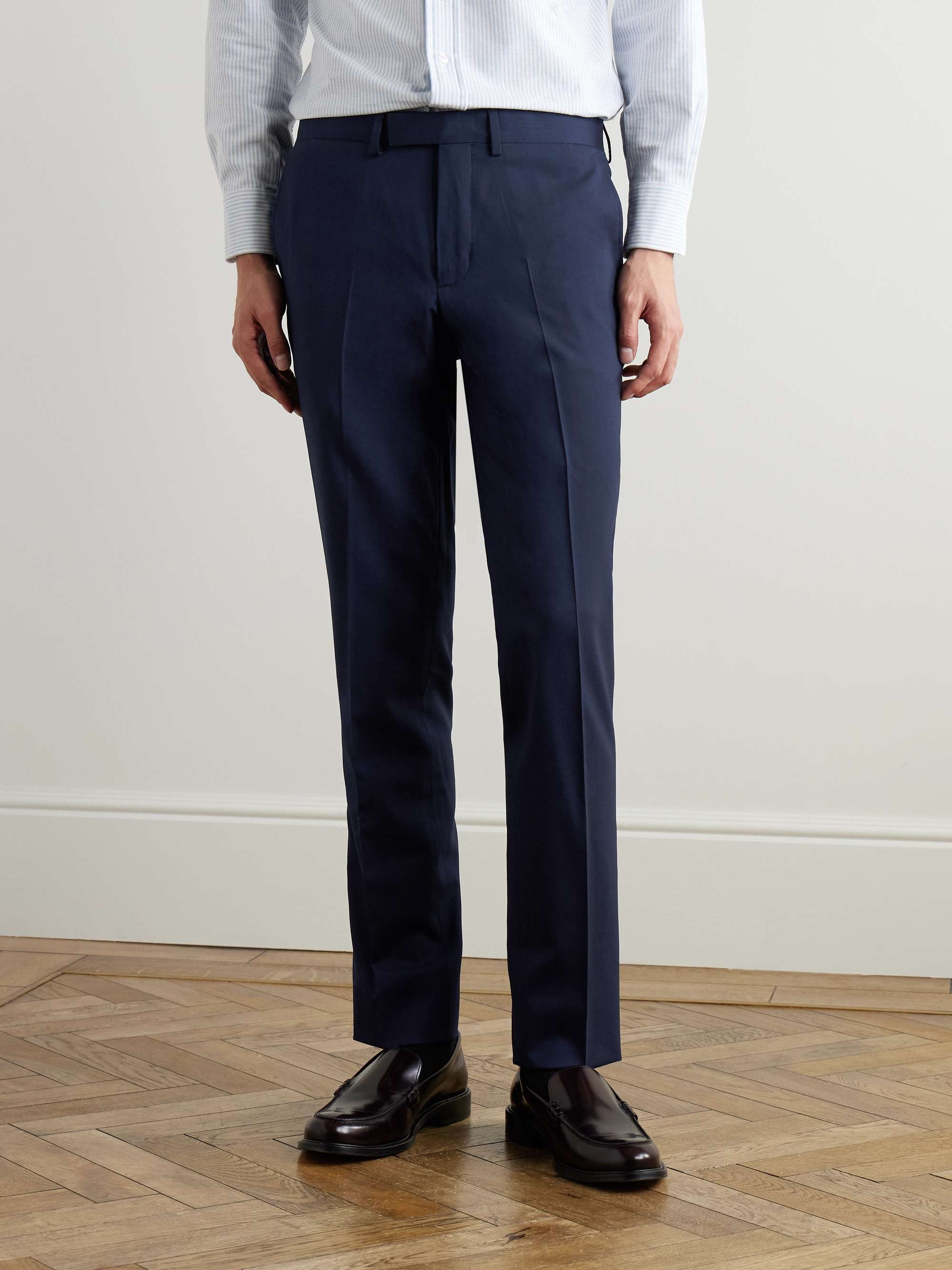 Phillip Slim-Fit Straight-Leg Pleated Wool-Blend Suit Trousers view