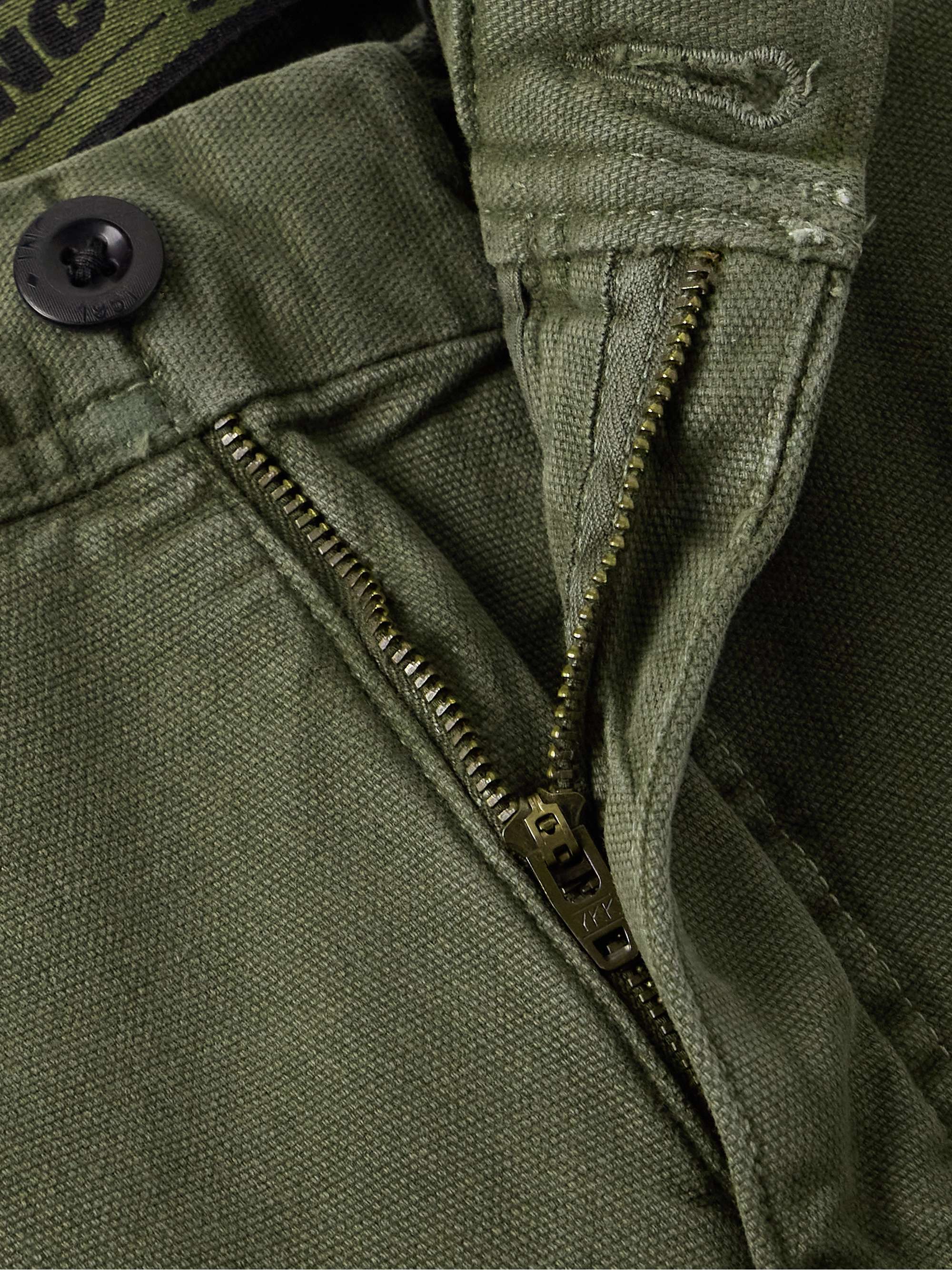 Tapered Cotton-Blend Canvas Cargo Trousers view