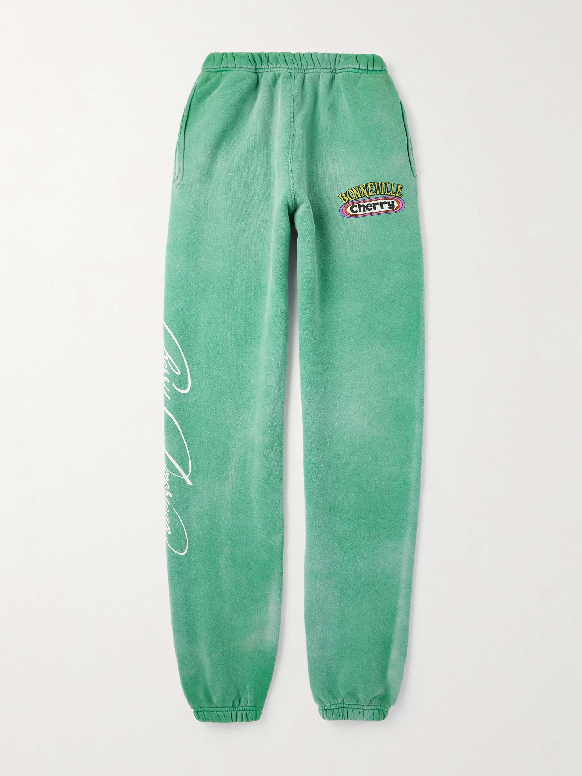 Tapered Logo-Print Cotton-Fleece Sweatpants view
