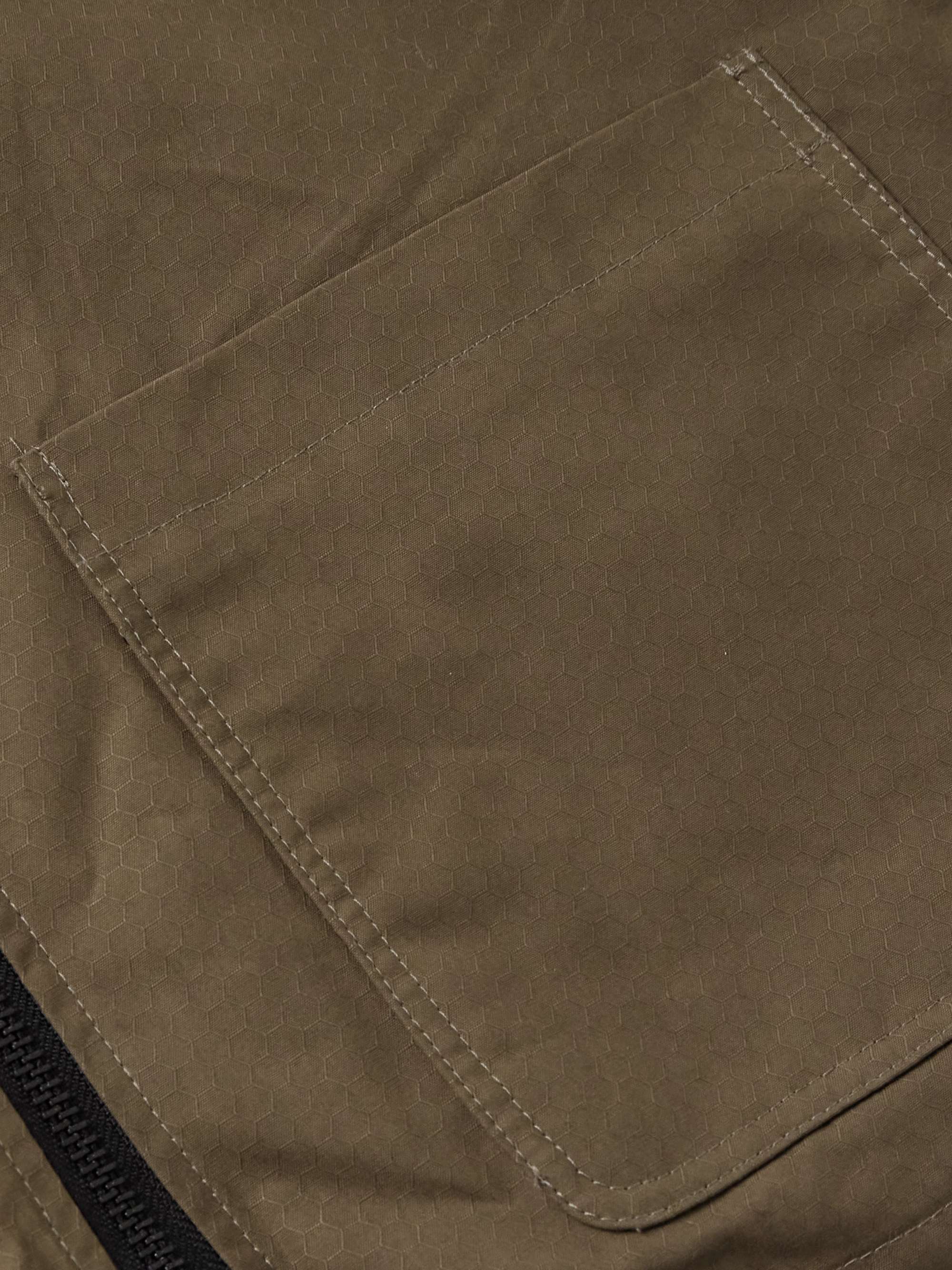 Lambeth Fleece-Trimmed Coated-Cotton Jacket view
