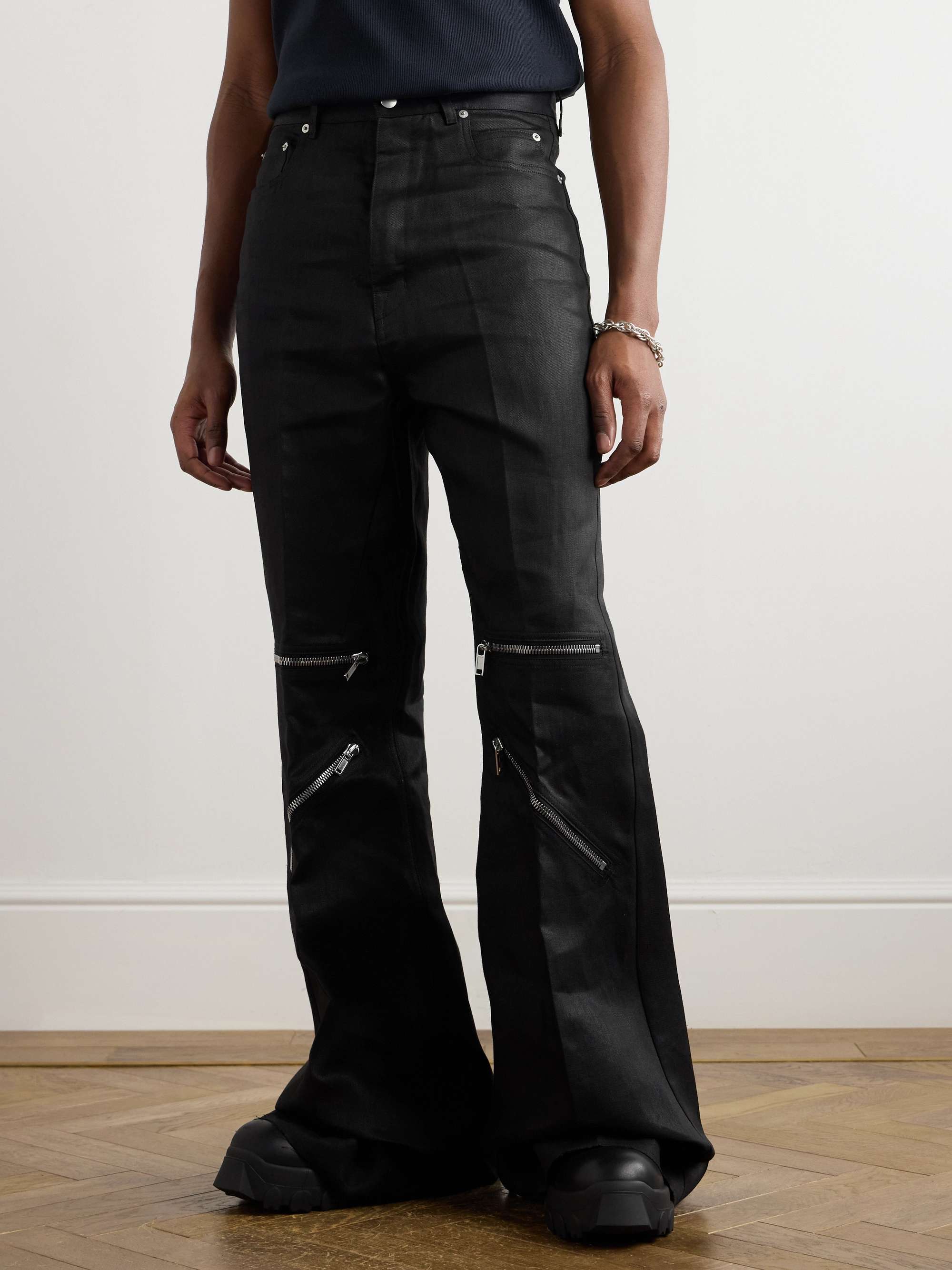 Bolan Flared Linen-Twill Cargo Trousers view