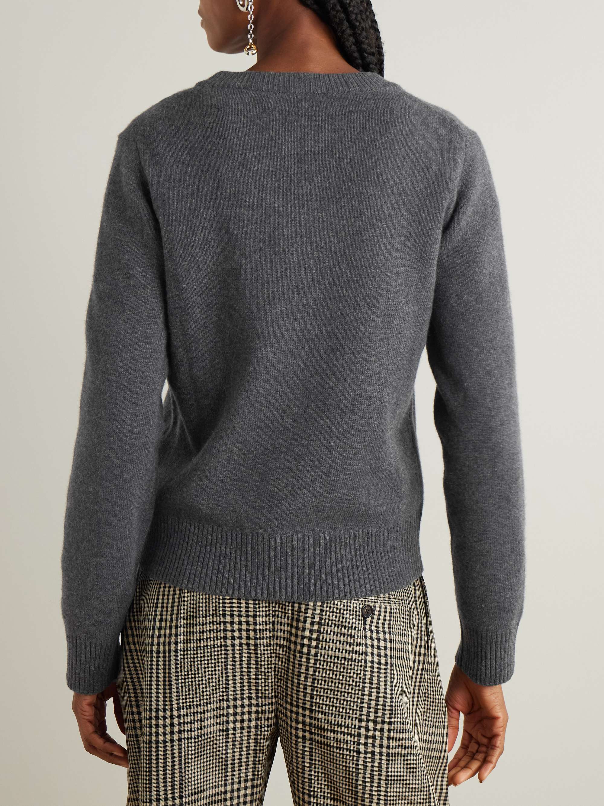 Intarsia wool-blend sweater view