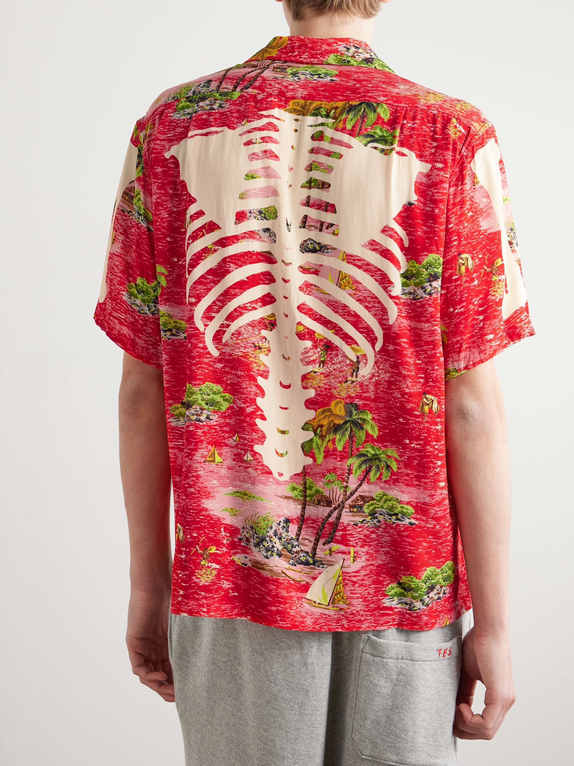 Aloha Convertible-Collar Printed Woven Shirt view
