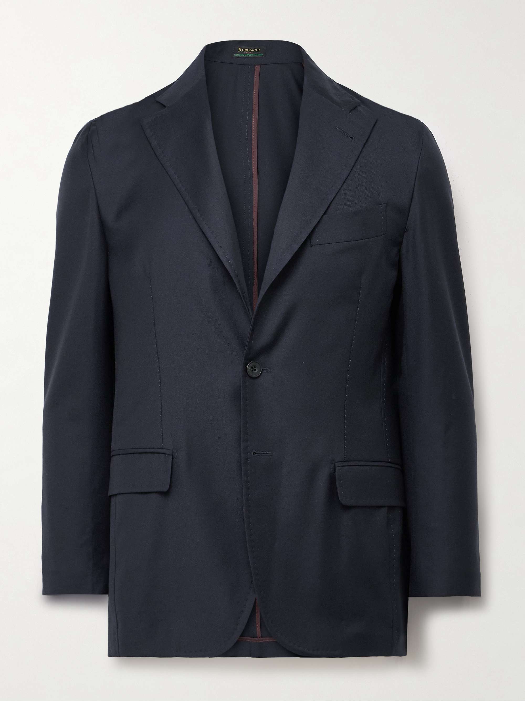 Unstructured Wool-Twill Suit Jacket view