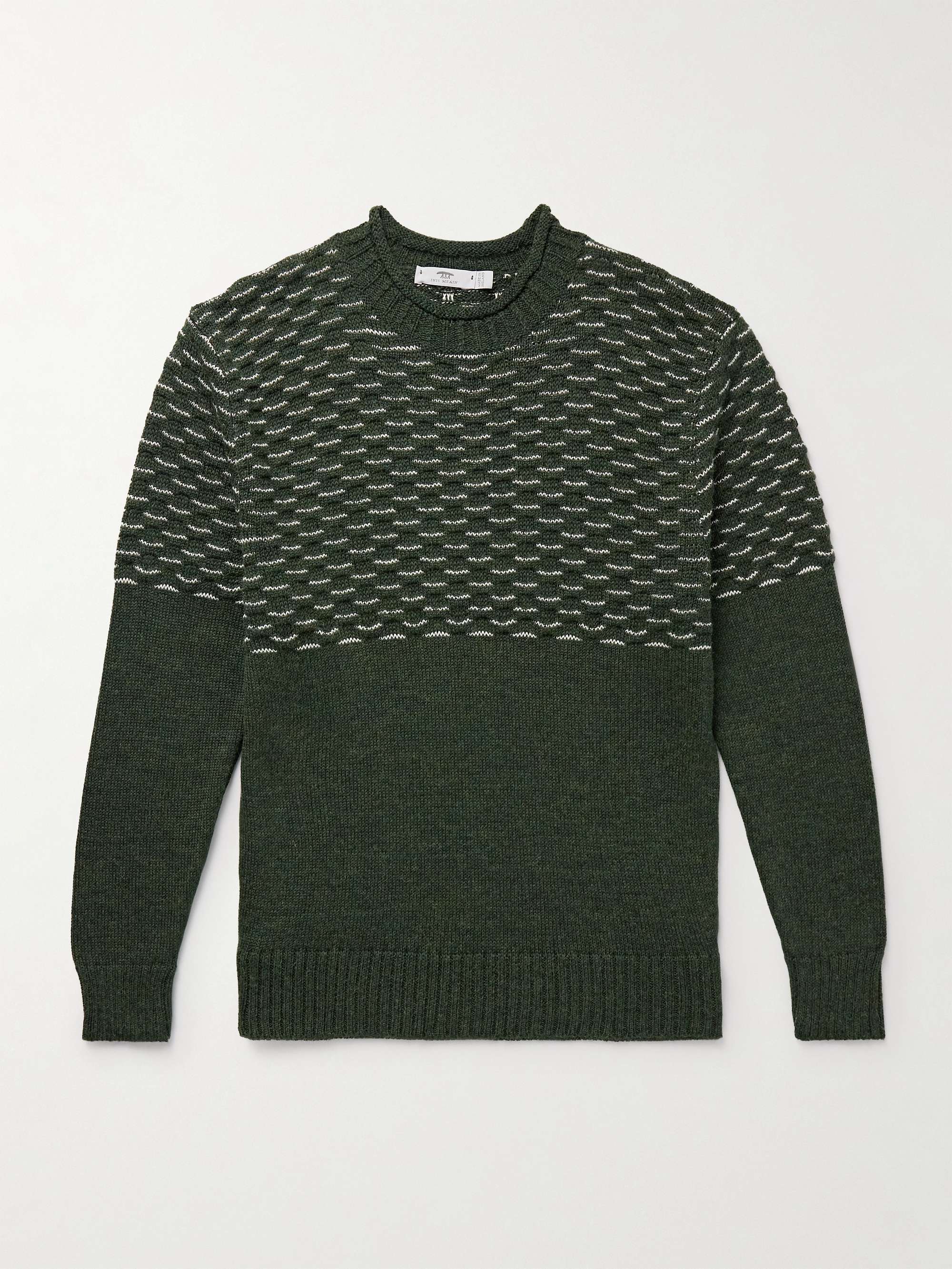 Seafoam Baby Alpaca and Silk-Blend Mock-Neck Sweater view