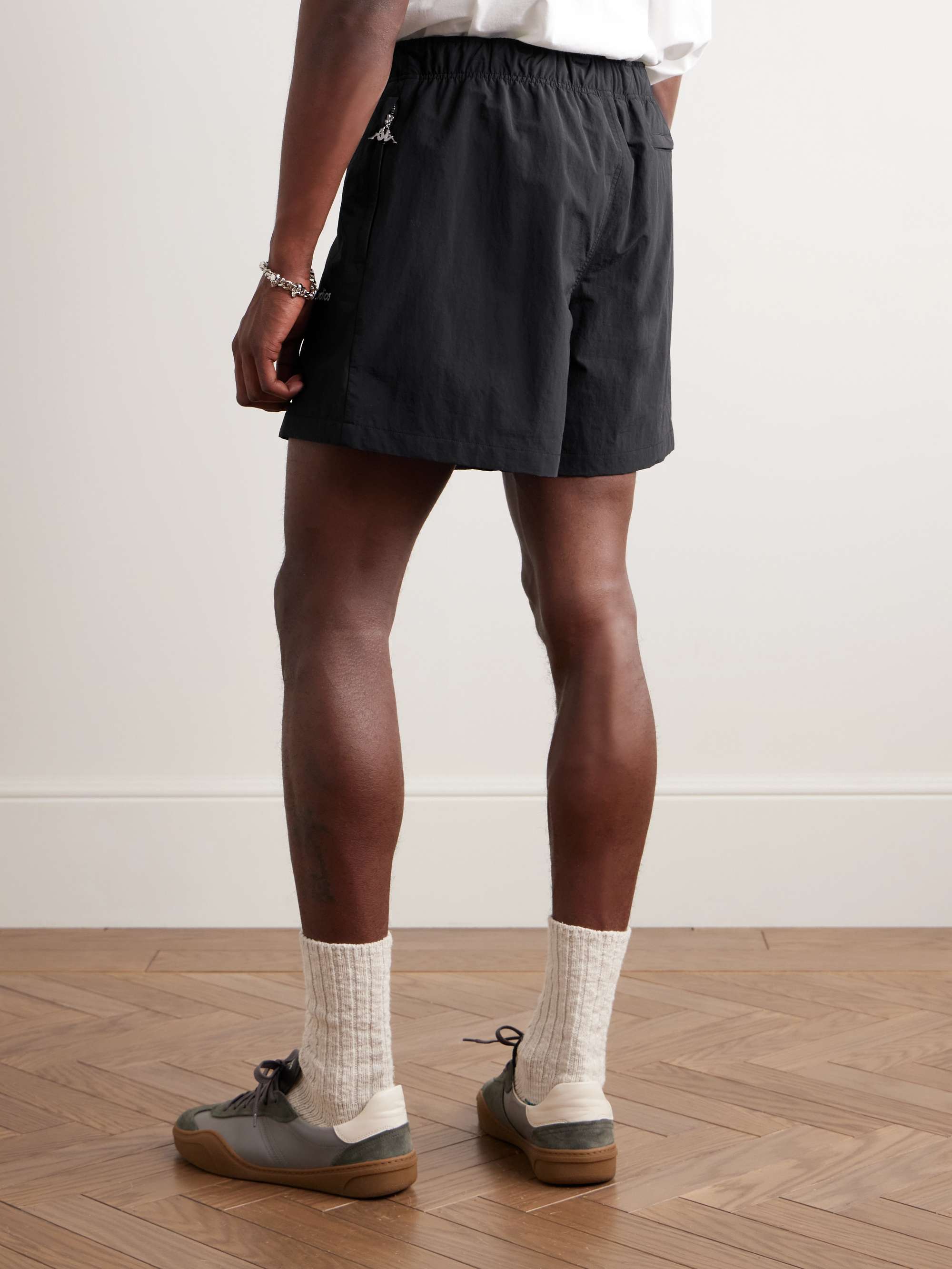 + Kappa Straight-Leg Logo-Embroidered Nylon Shorts view