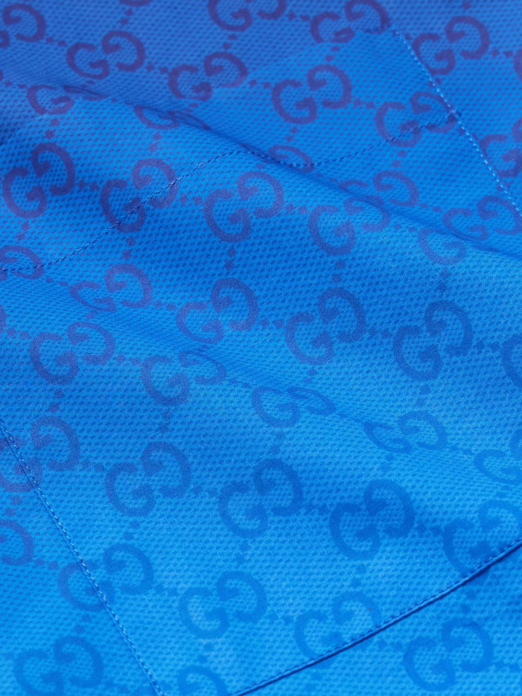 Dégradé Logo-Print Cotton-Mesh Shirt view
