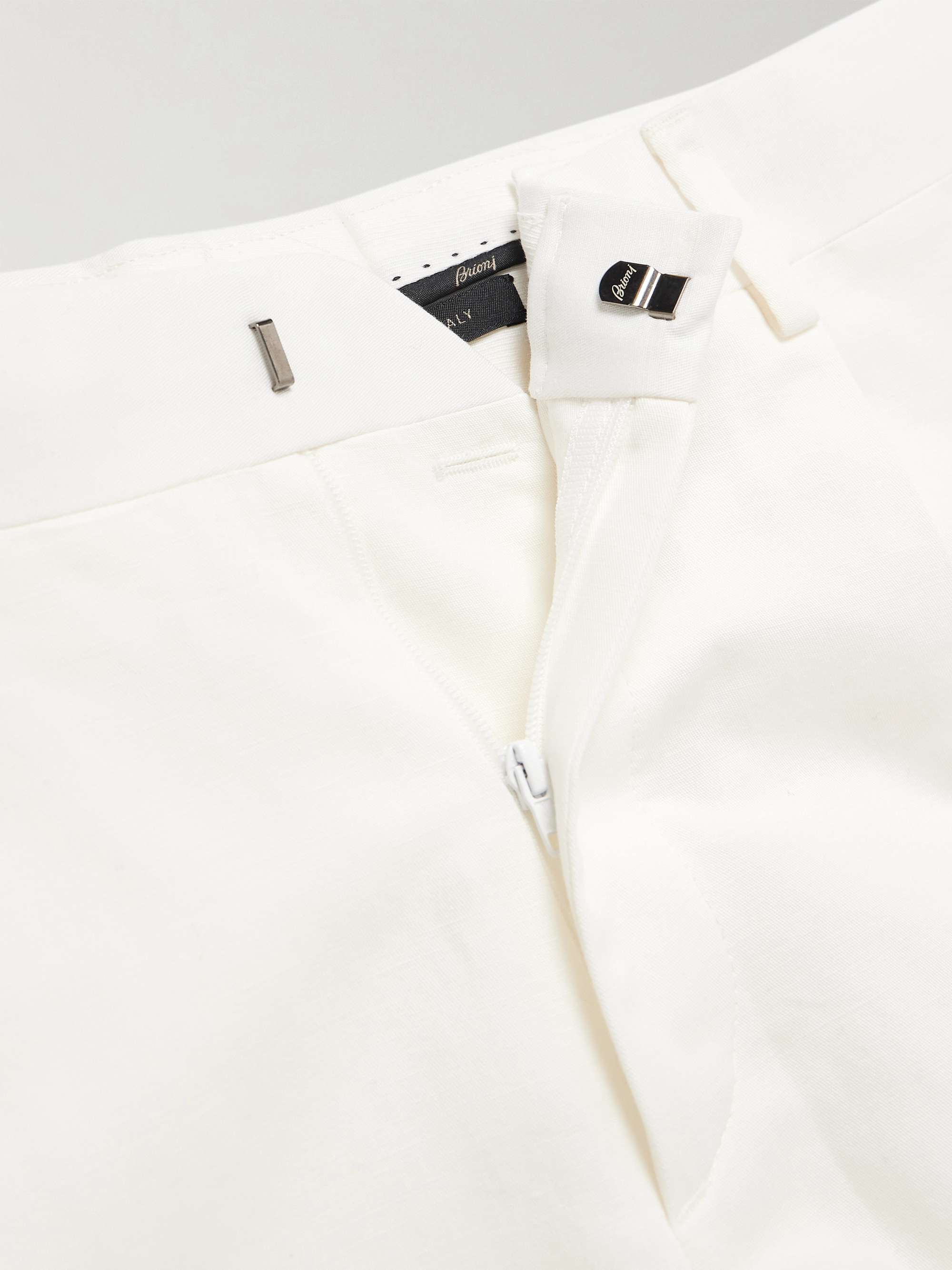 Pienza Straight-Leg Linen and Cotton-Blend Trousers view
