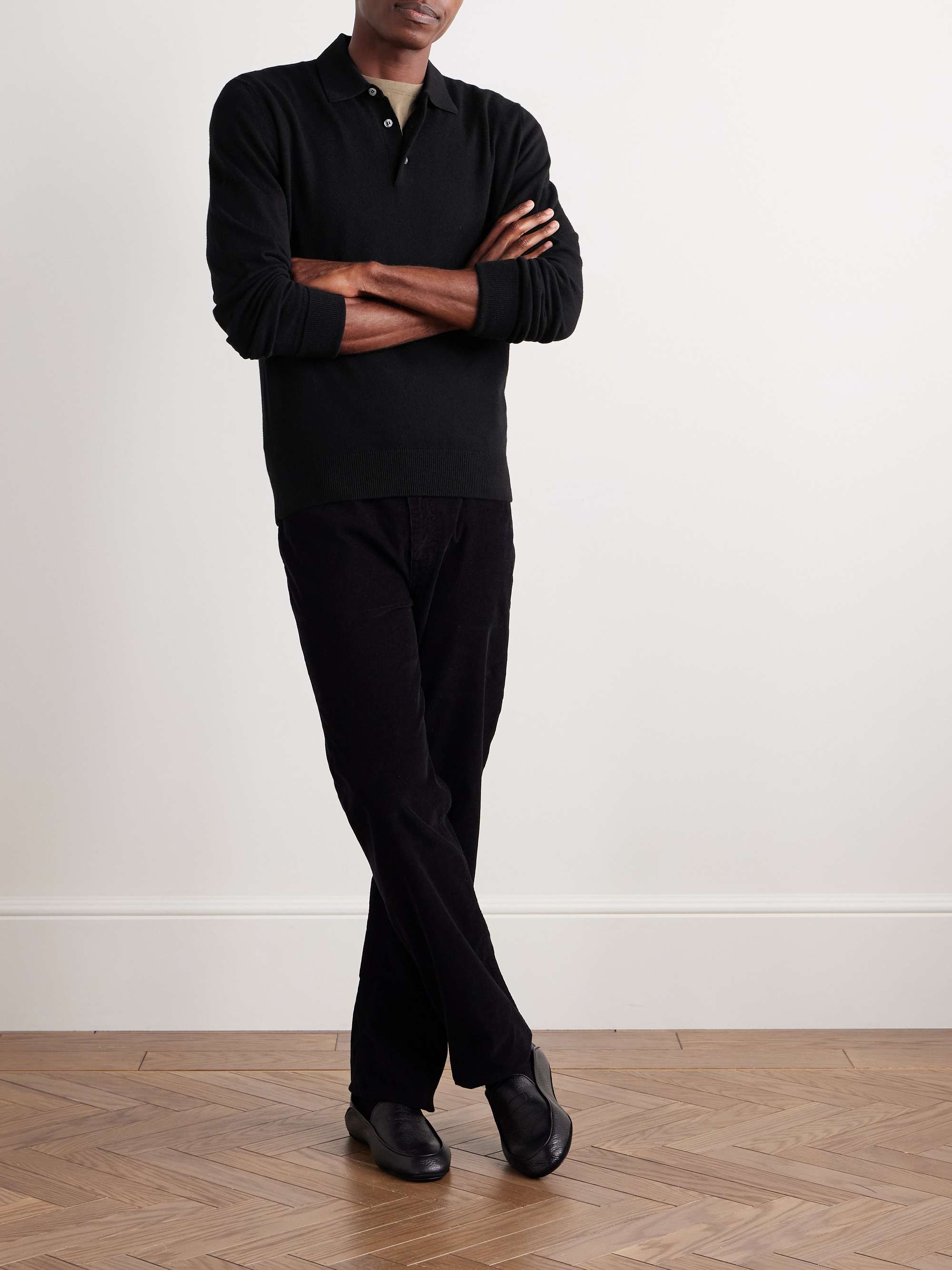 Wool and Cashmere-Blend Polo Shirt view