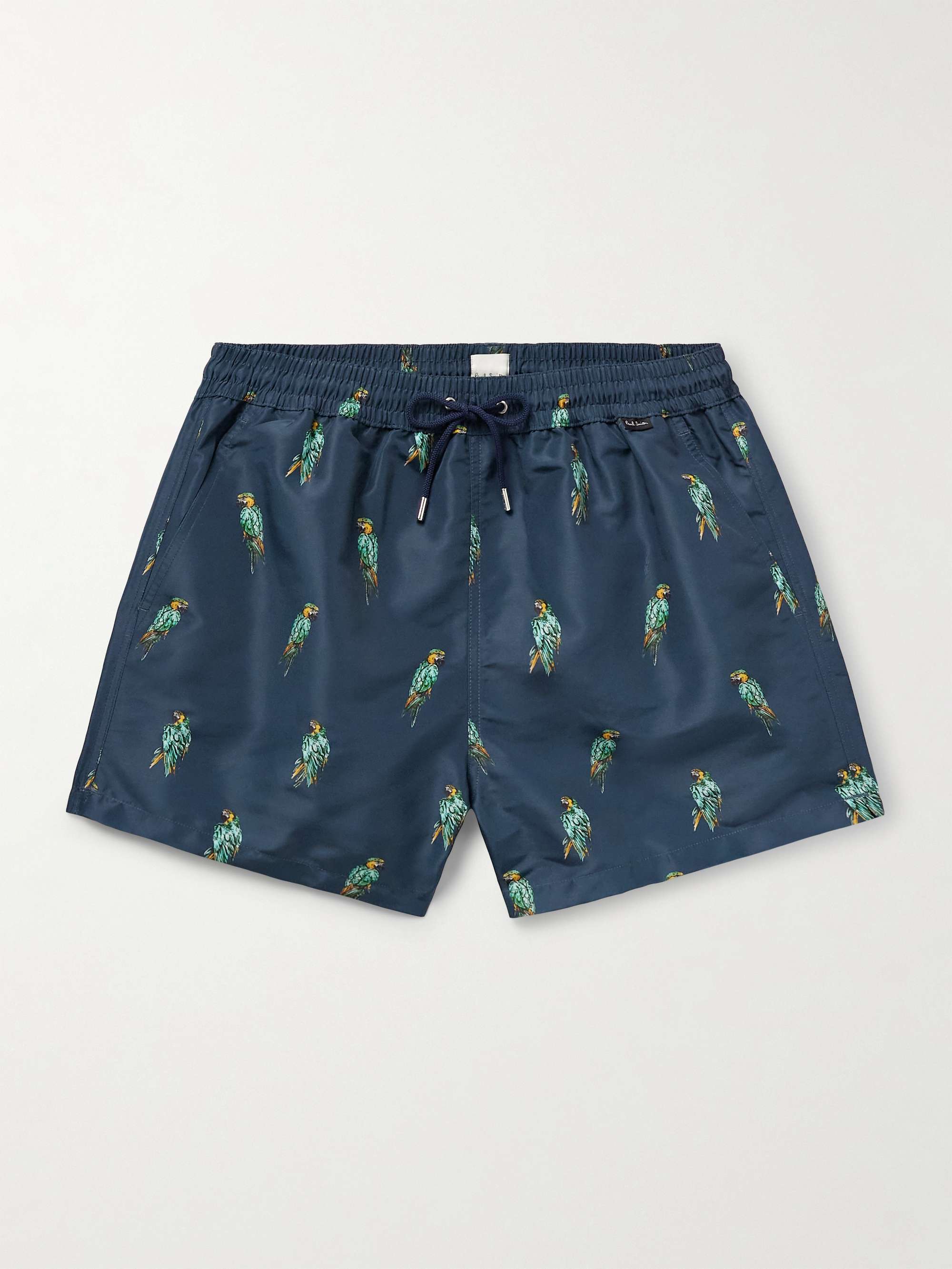 Straight-Leg Short-Length Printed Recycled Swim Shorts view