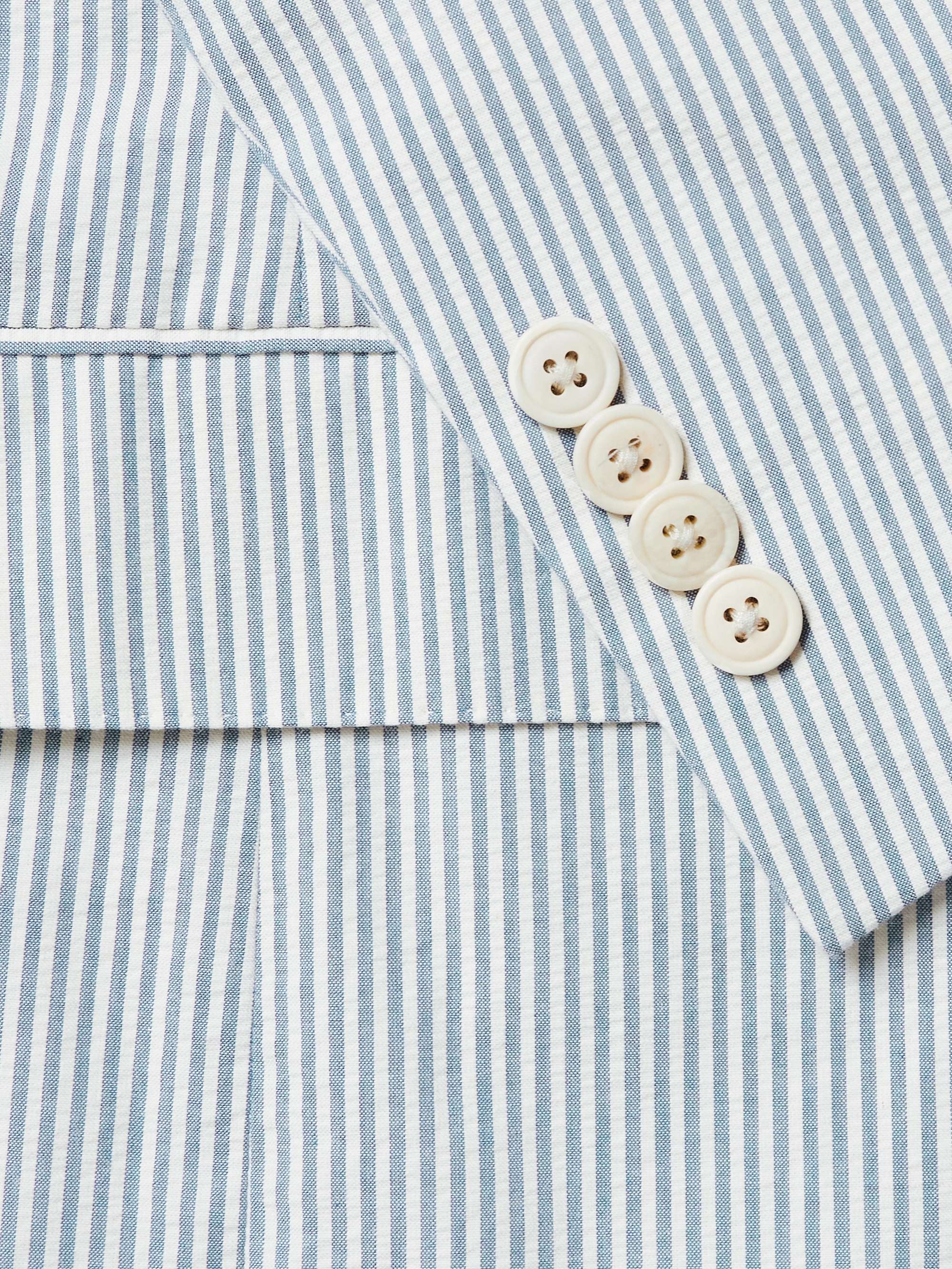 Striped Cotton-Seersucker Blazer view