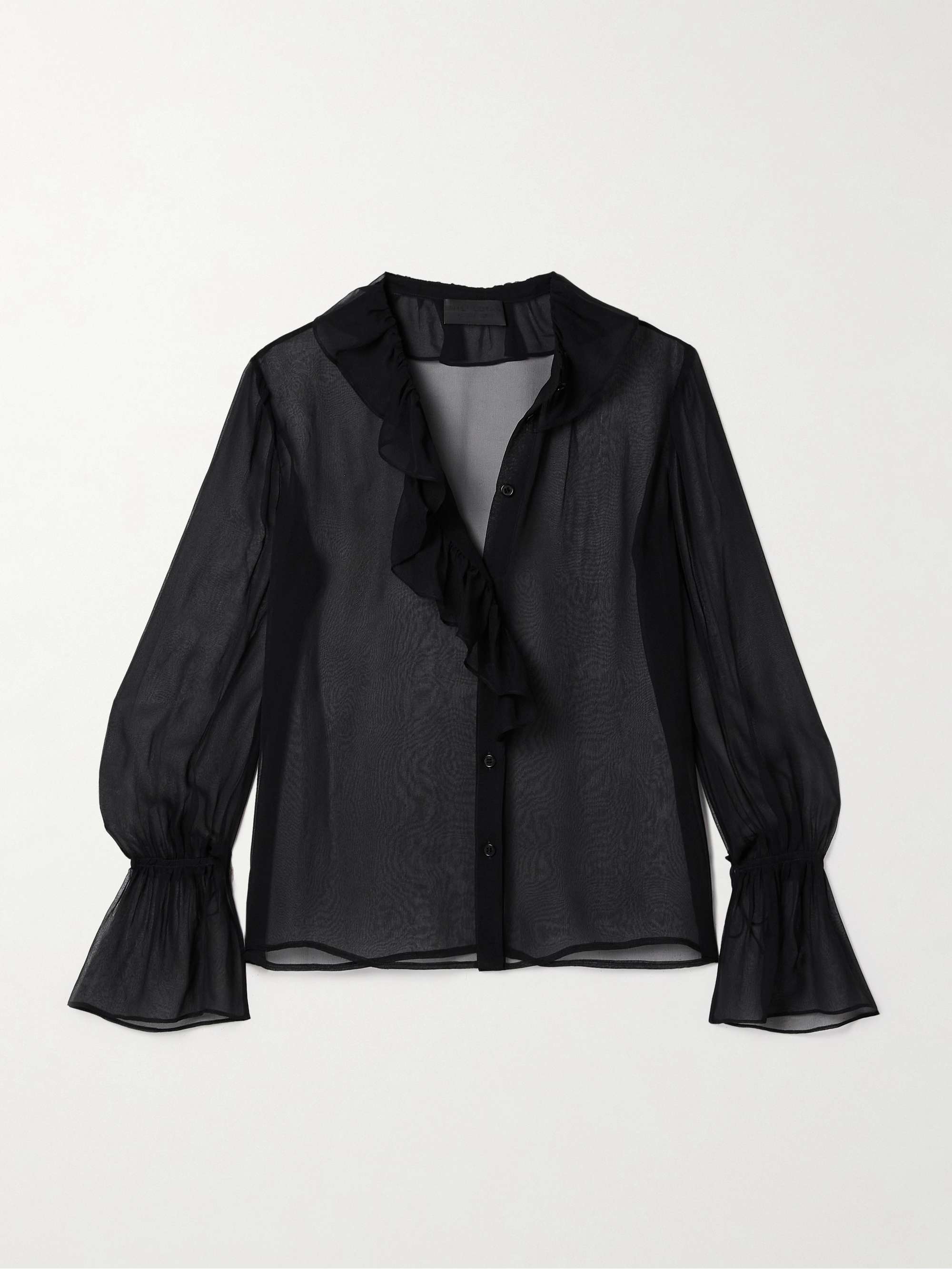 Cecily ruffled silk-chiffon blouse view