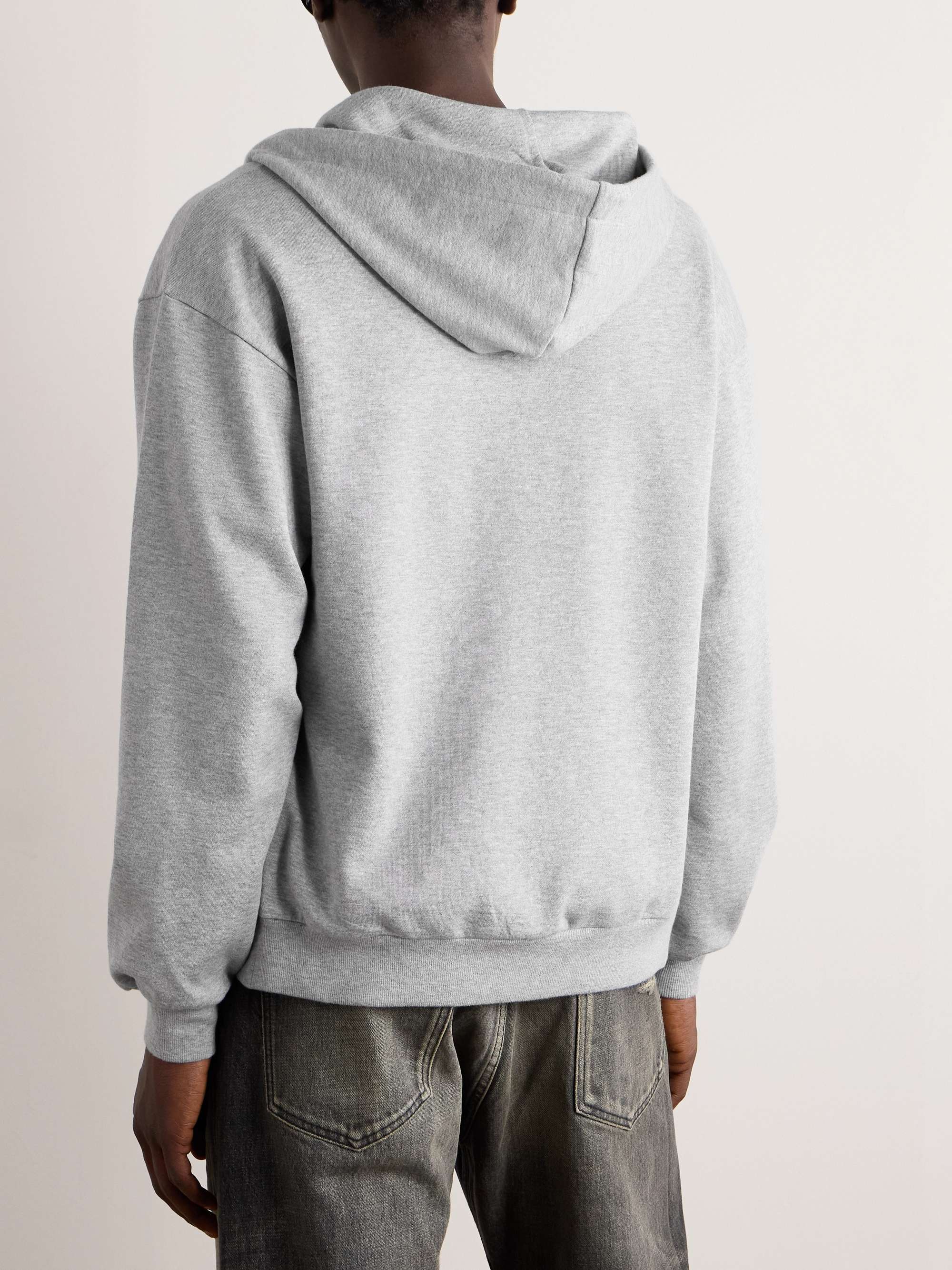 Logo-Embroidered Cotton and Cashmere-Blend Jersey Zip-Up Hoodie view