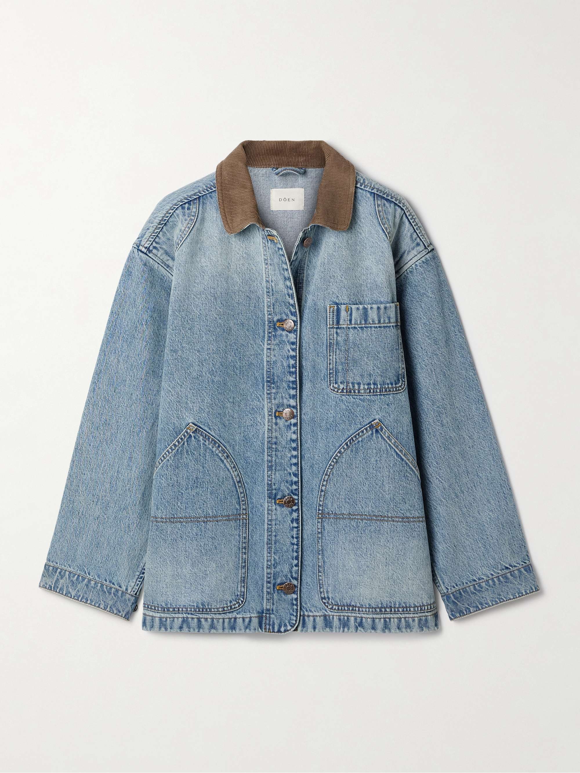 Pascual corduroy-trimmed denim jacket view