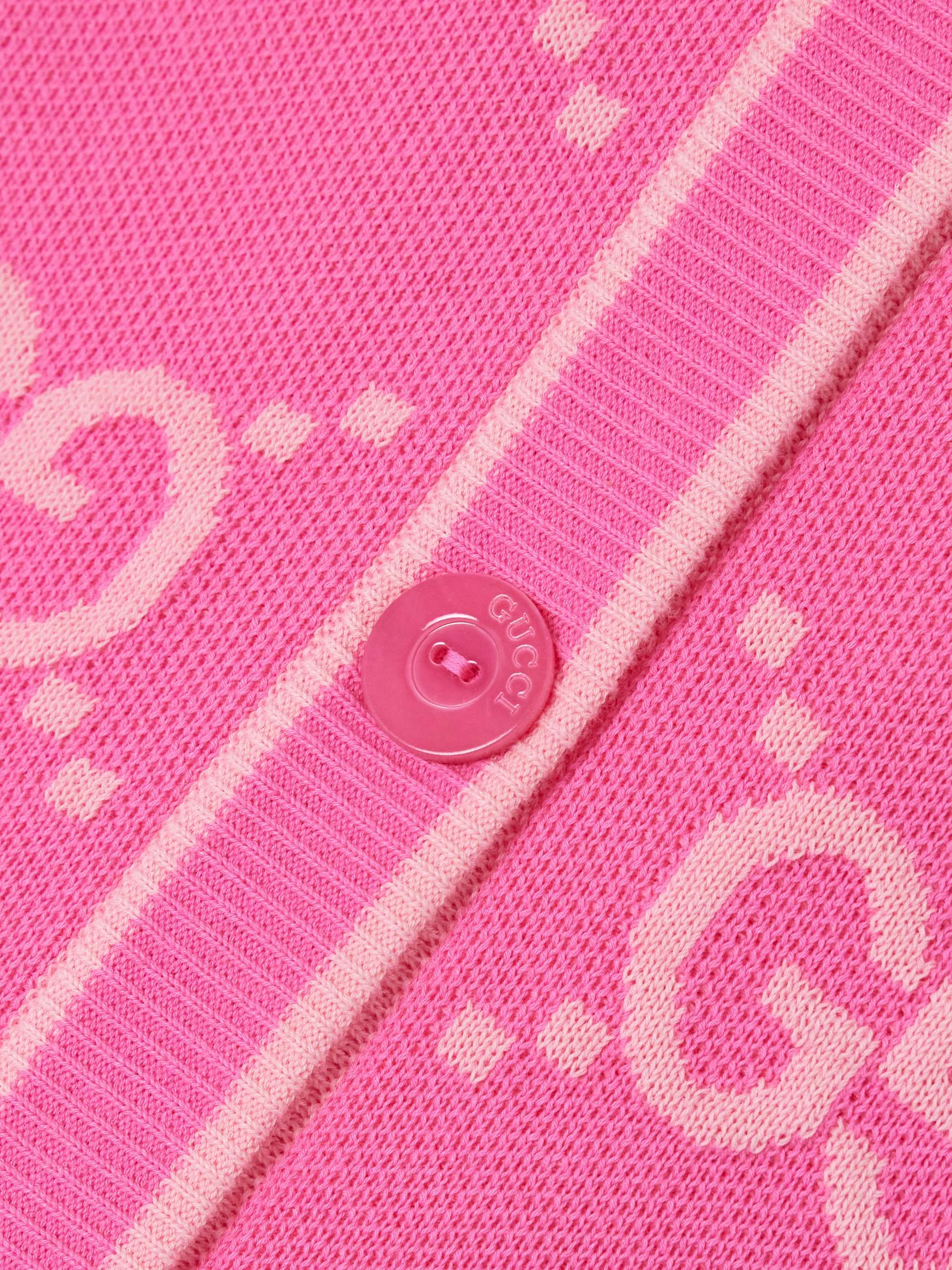 Jacquard-knit cotton cardigan view