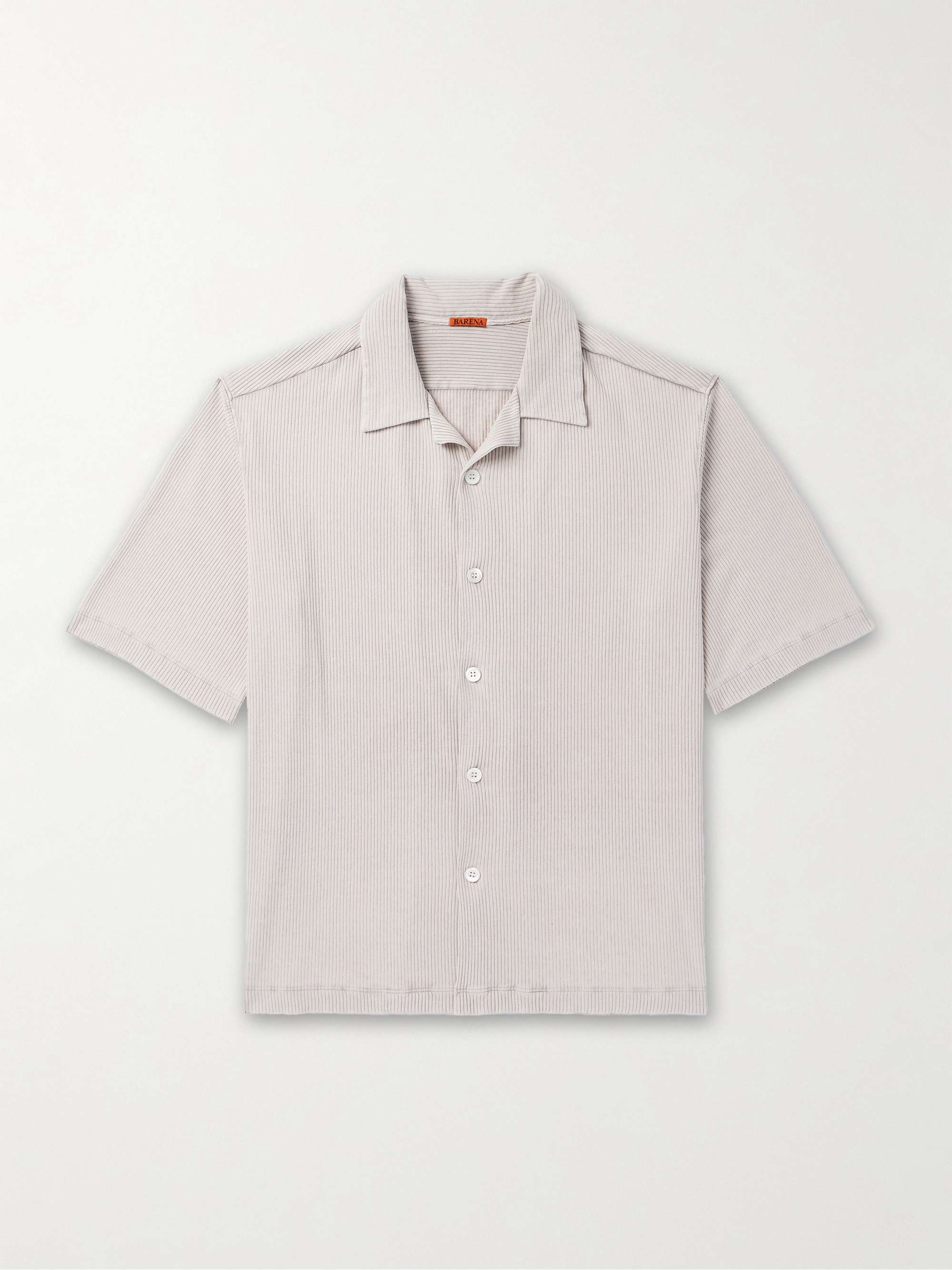 Solana Ribbed Cotton and Linen-Blend Shirt view