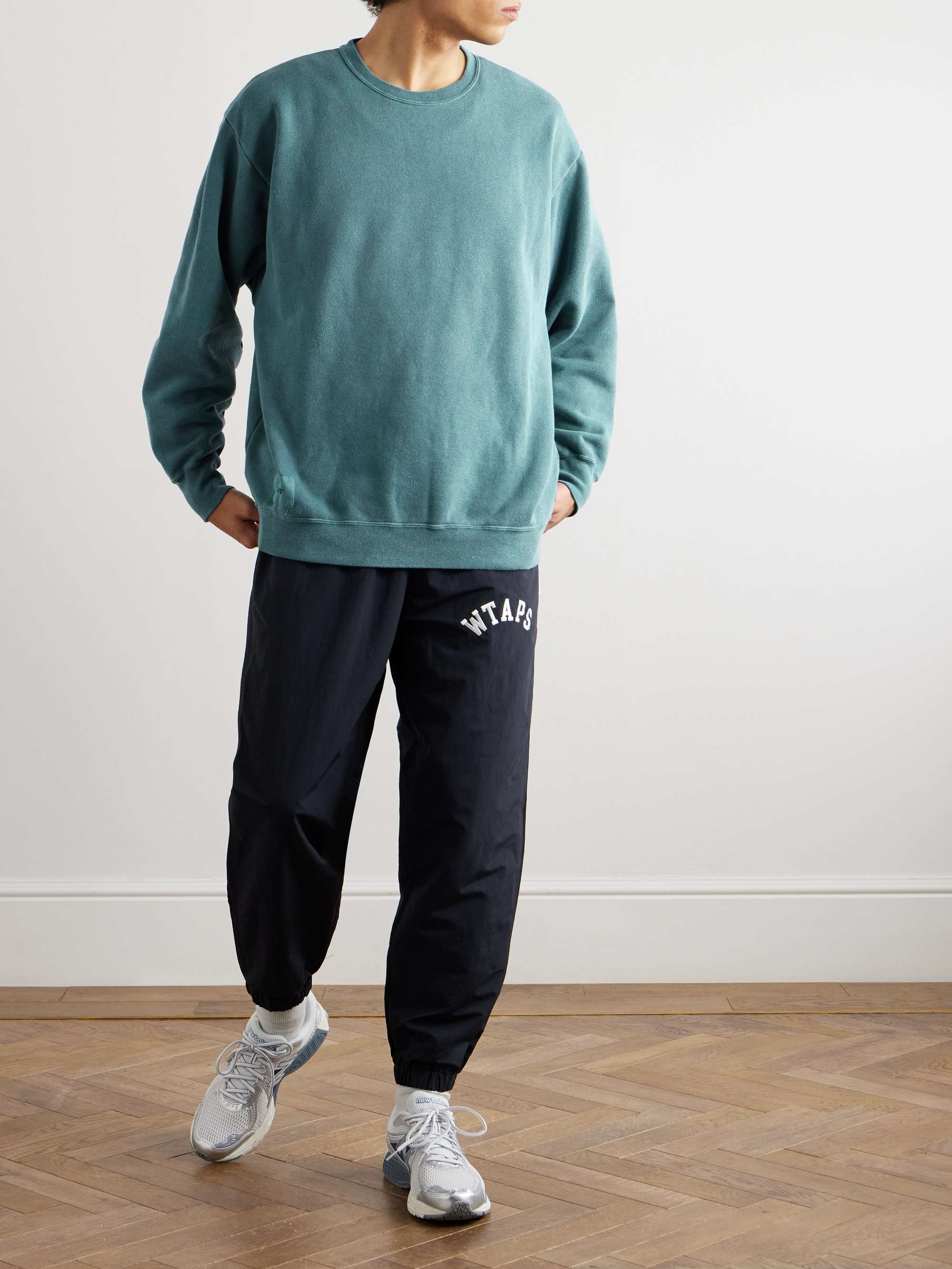Logo-Appliquéd Embroidered Cotton-Blend Jersey Sweatshirt view