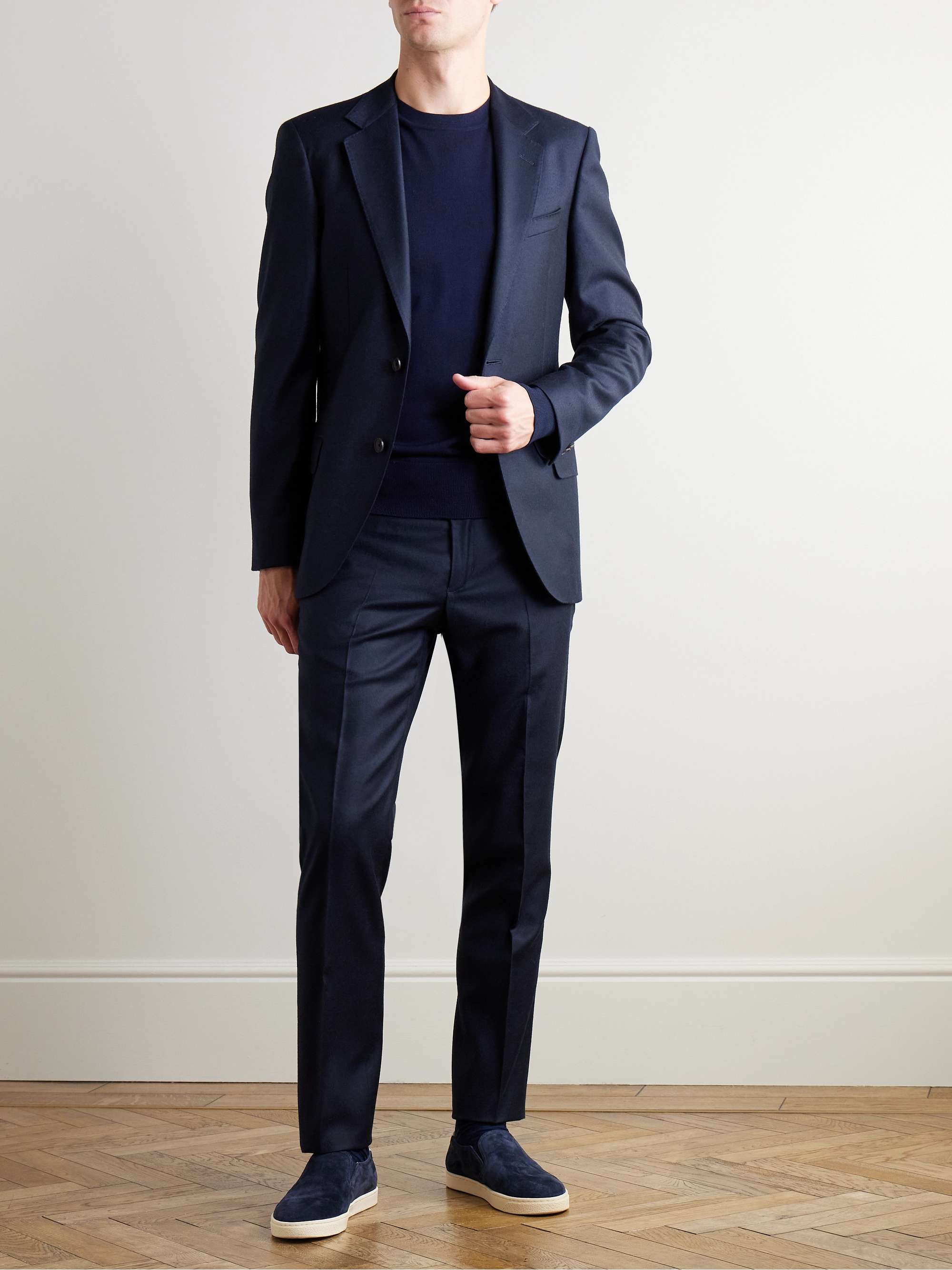 Slim-Fit Wool-Flannel Suit Jacket view
