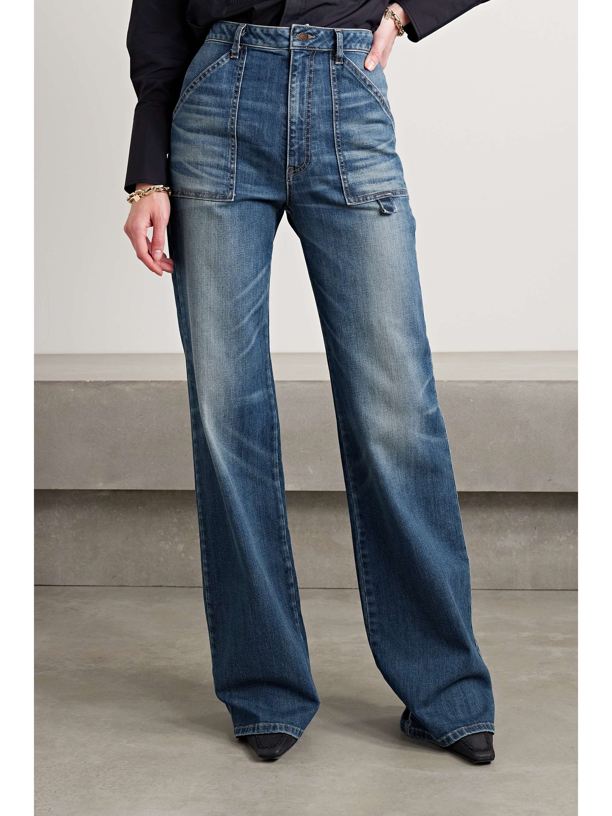 Quentin high-rise wide-leg jeans view
