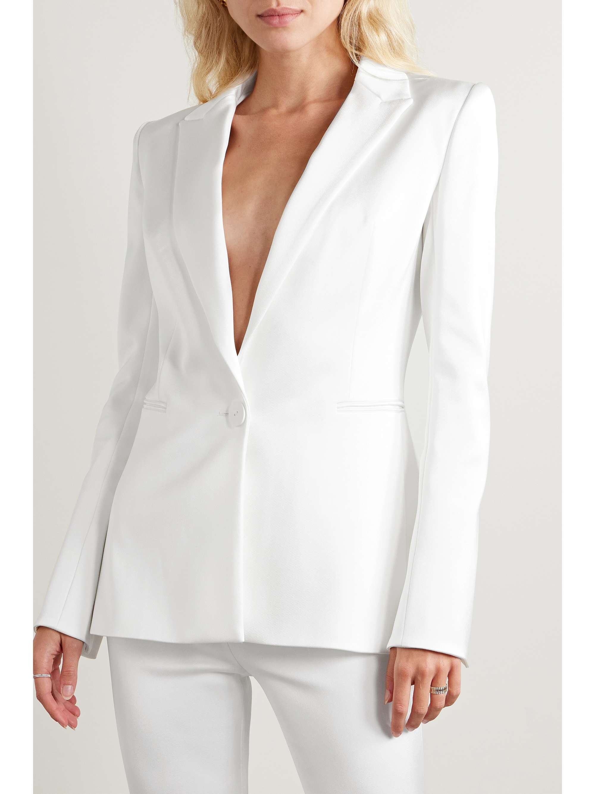 Sculpted satin blazer view