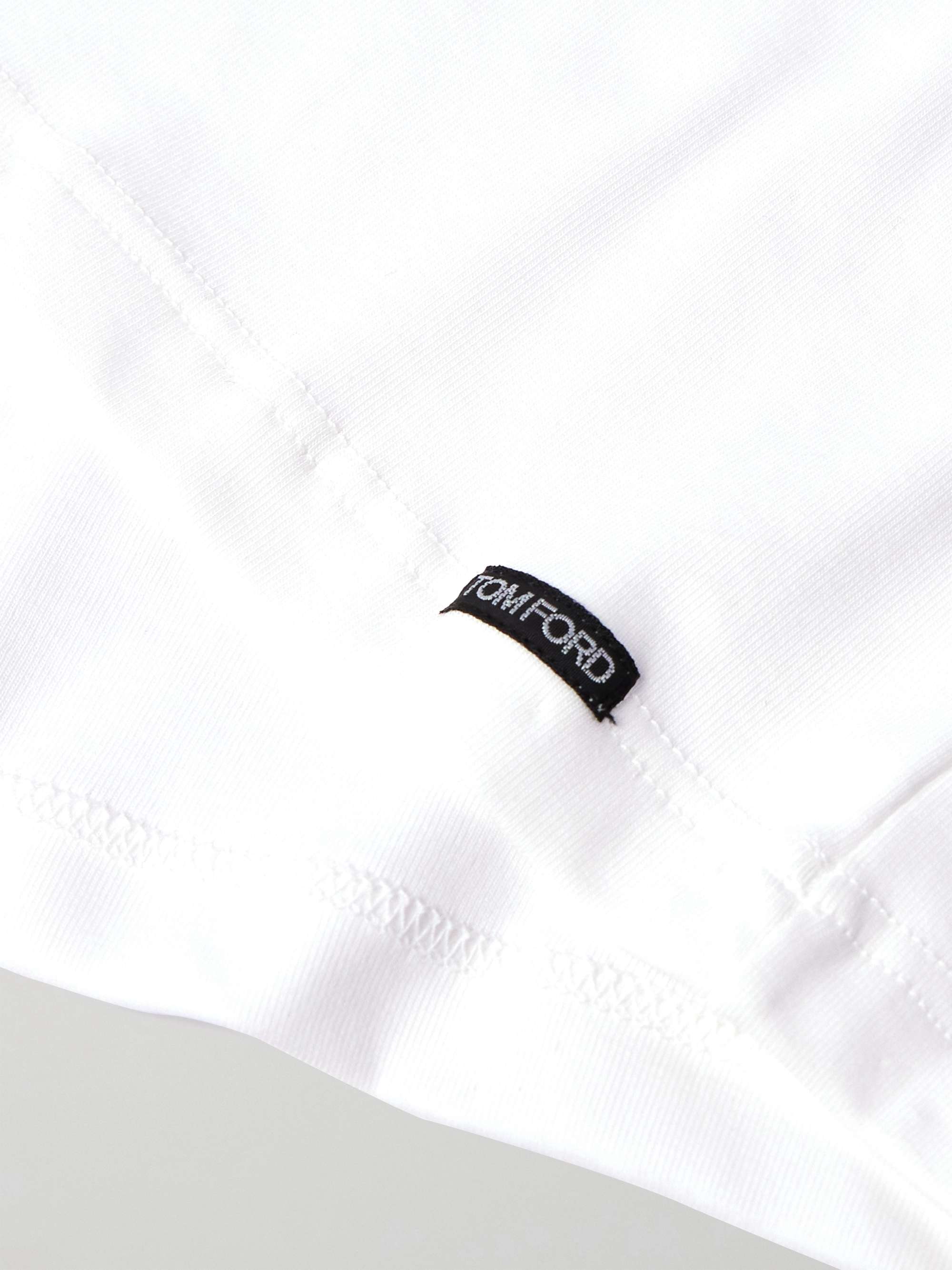 Stretch-Cotton Jersey Henley Pyjama T-Shirt view