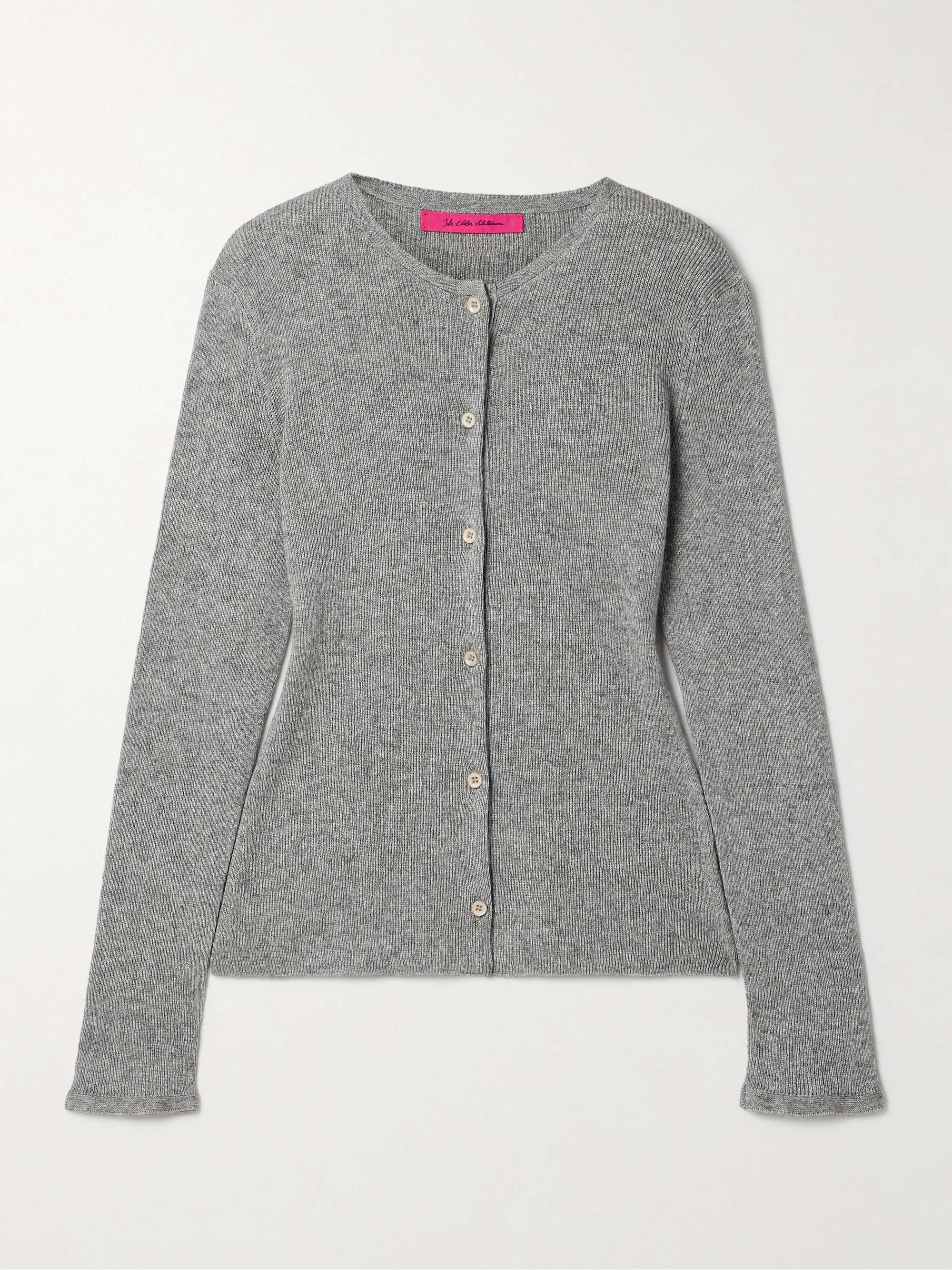 Delicash ribbed cashmere and silk-blend cardigan view