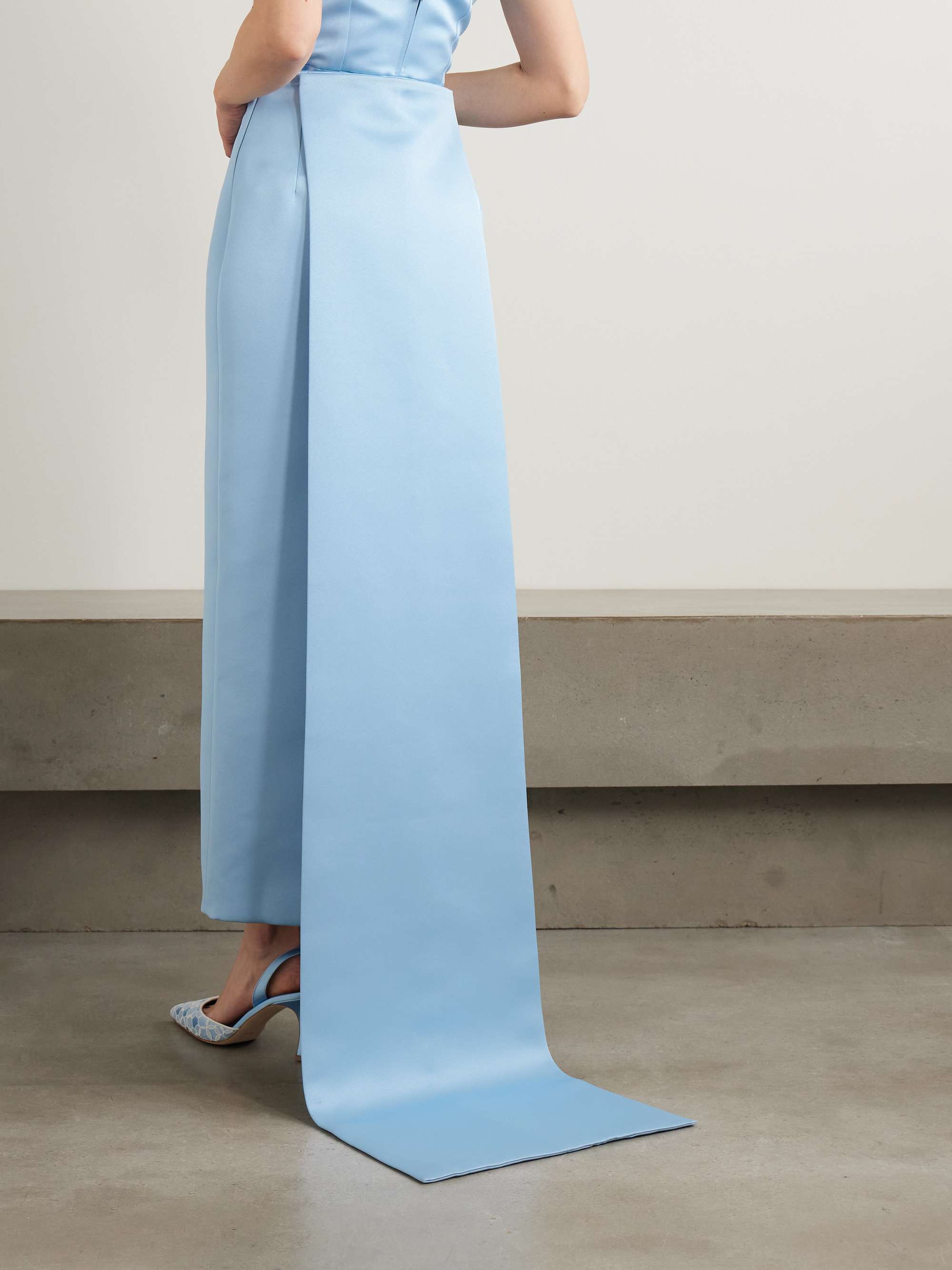 Harleigh convertible duchesse-satin midi skirt view