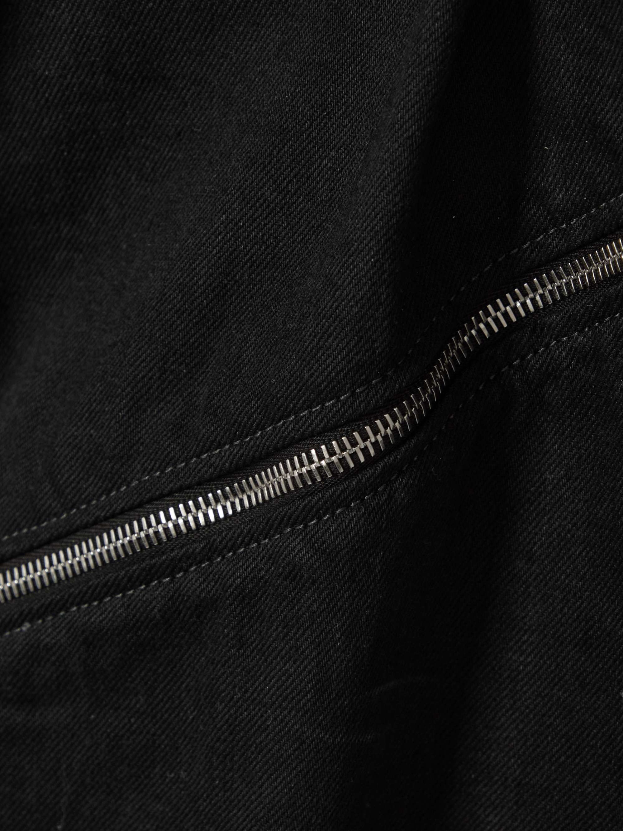 Zip-embellished wide-leg jeans view