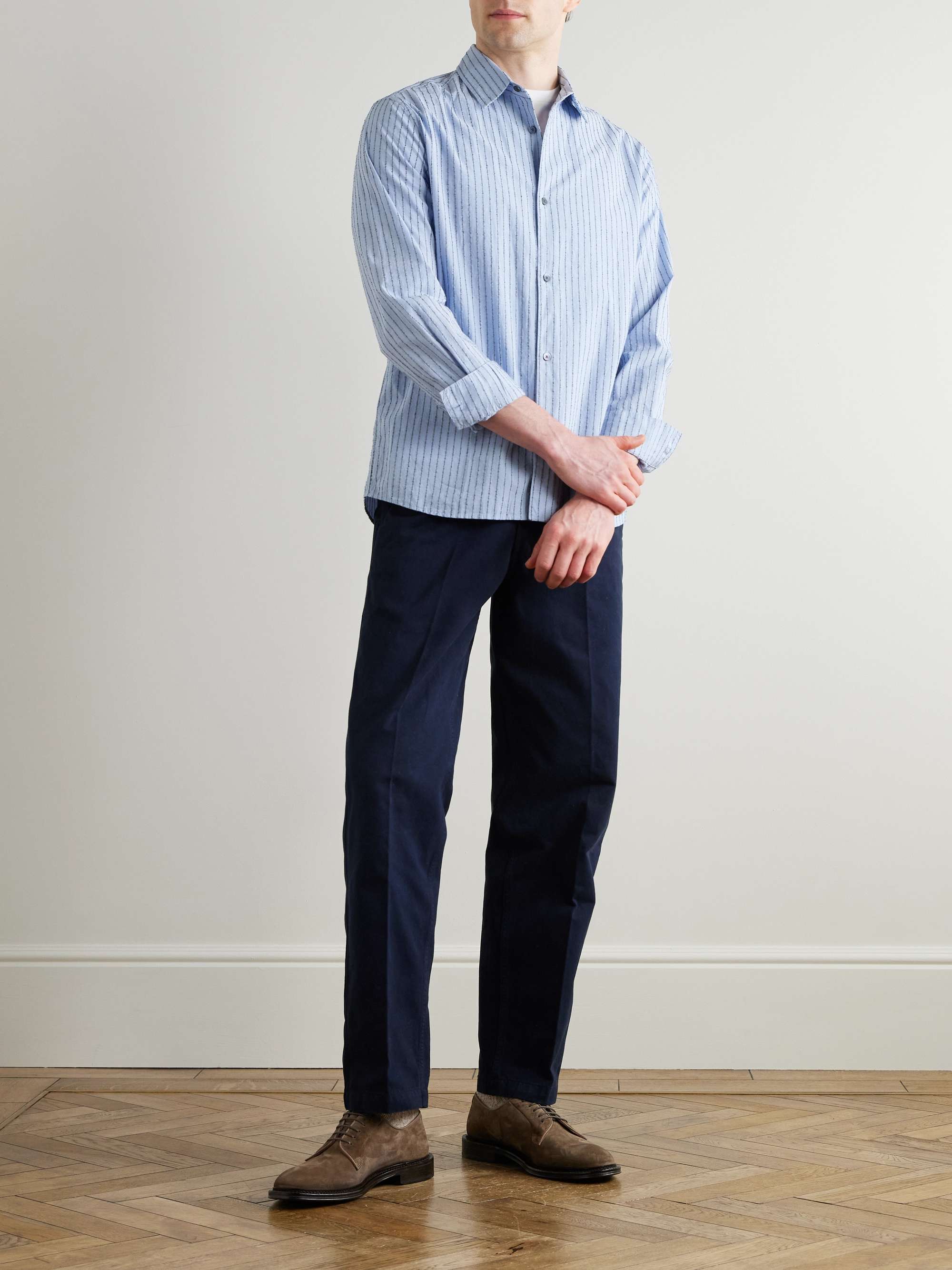Striped Cotton-Blend Shirt view