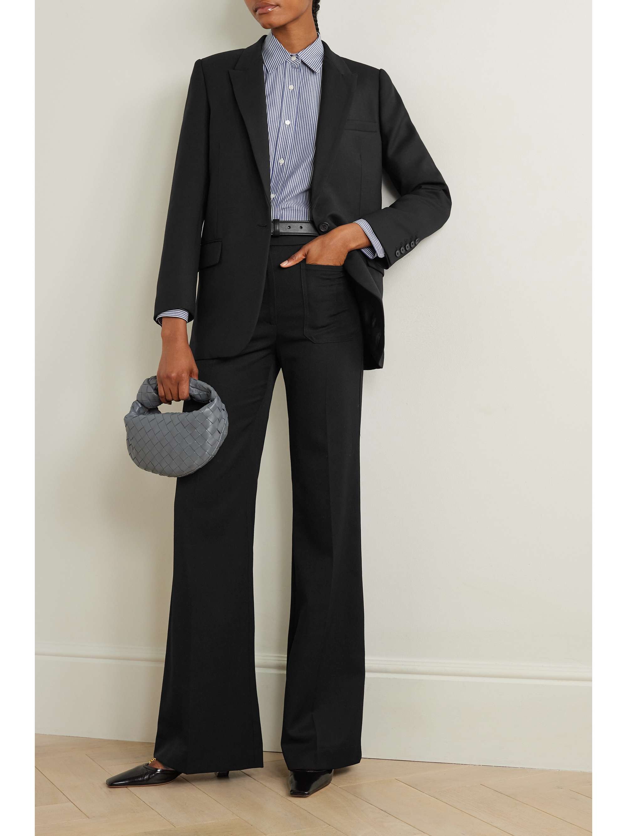 Diane stretch-wool twill blazer view